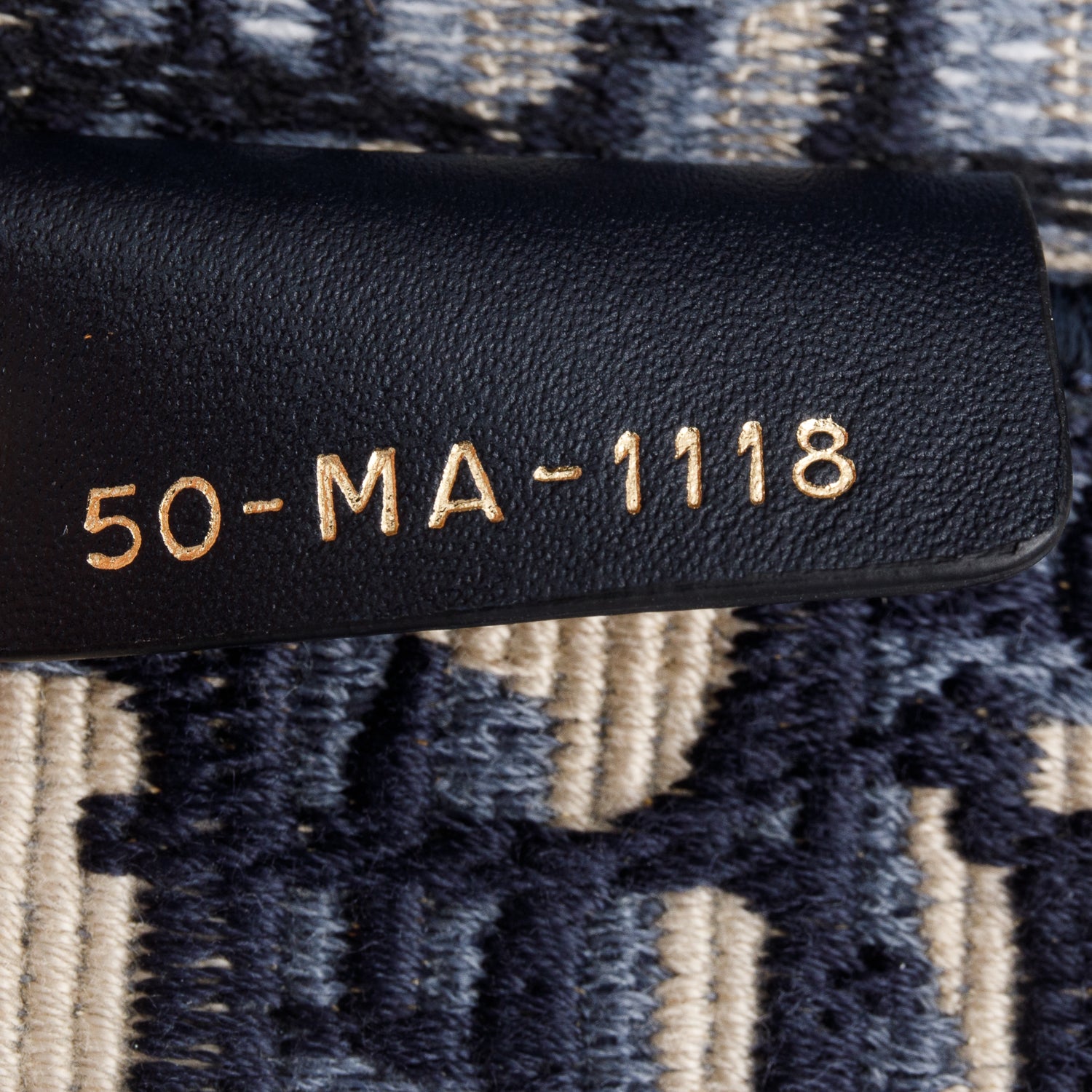 Christian Dior Ecru and Blue Dior Oblique Embroidery Large Book Tote