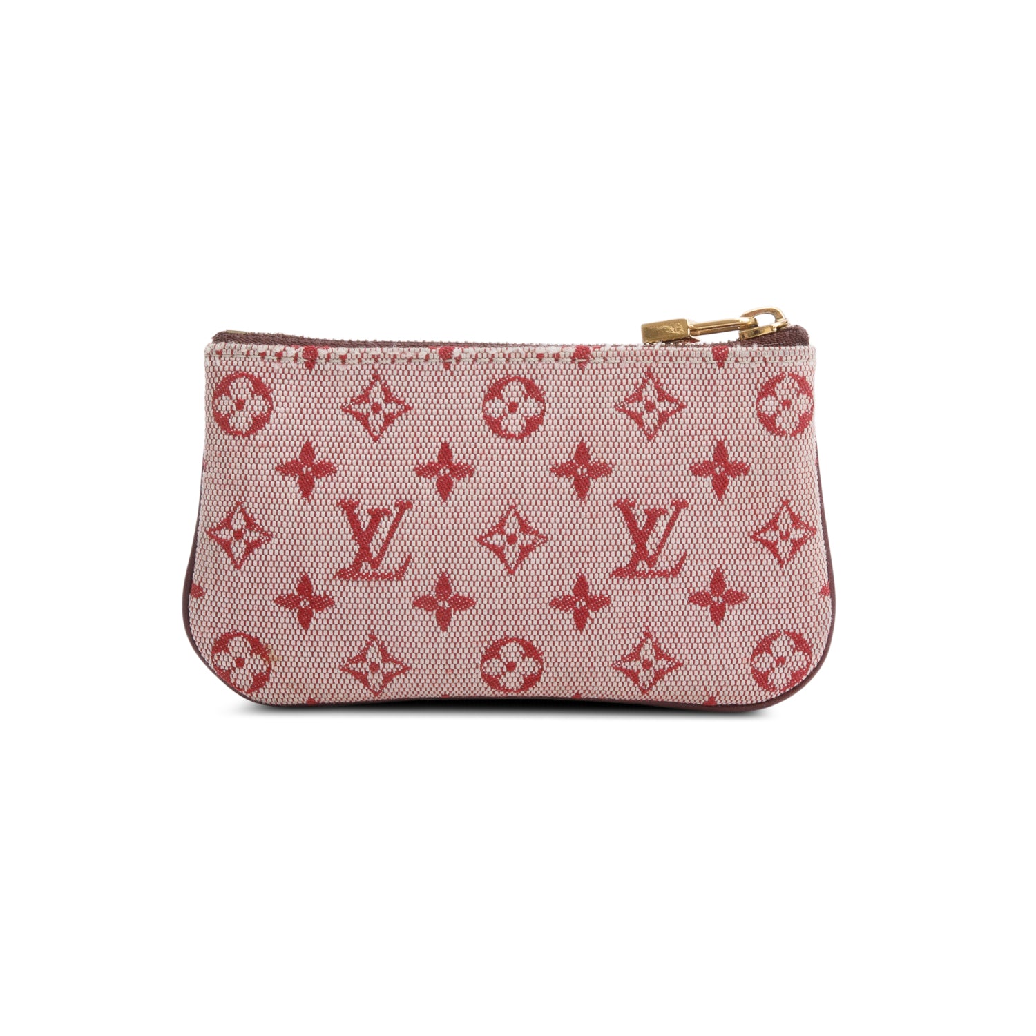 Louis Vuitton Burgundy Monogram Mini Lin Key Pouch