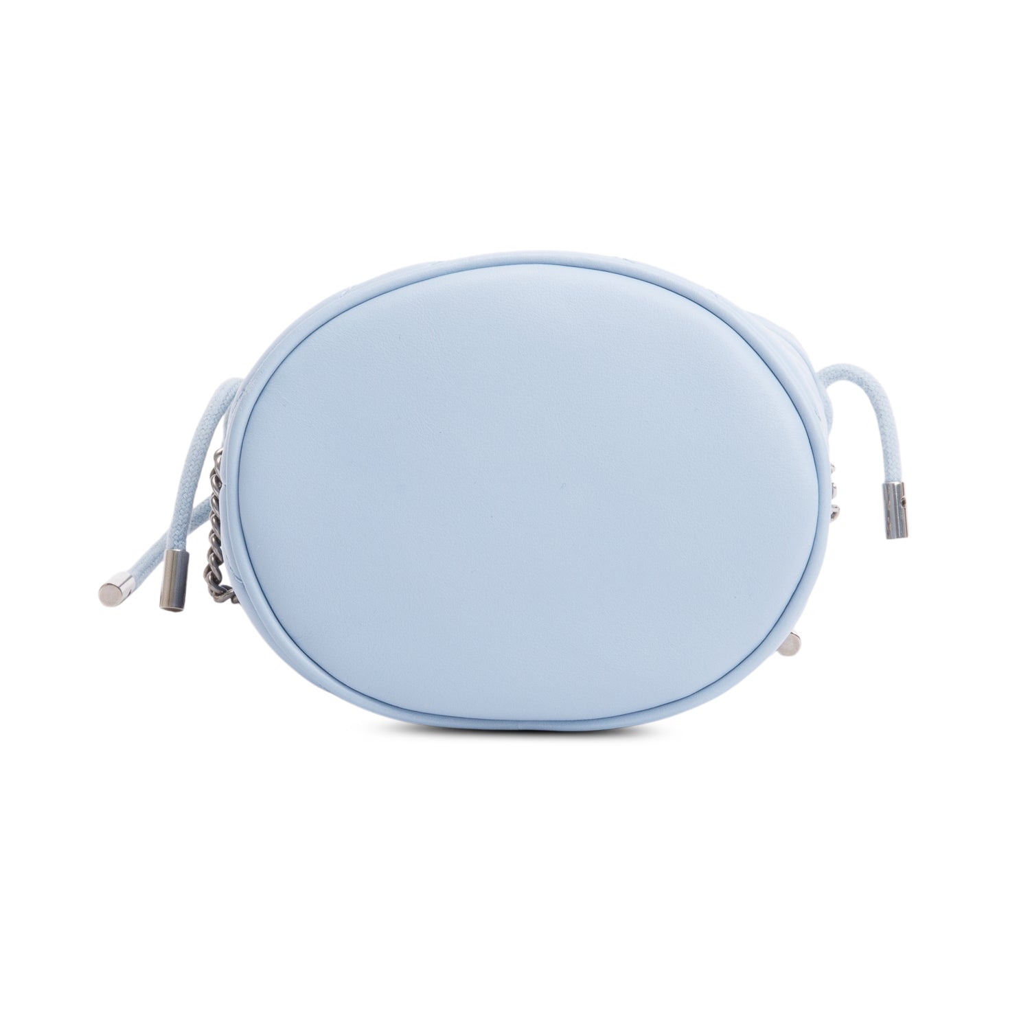 Gucci Blue Calfskin Leather GG Marmont Mini Bucket Bag