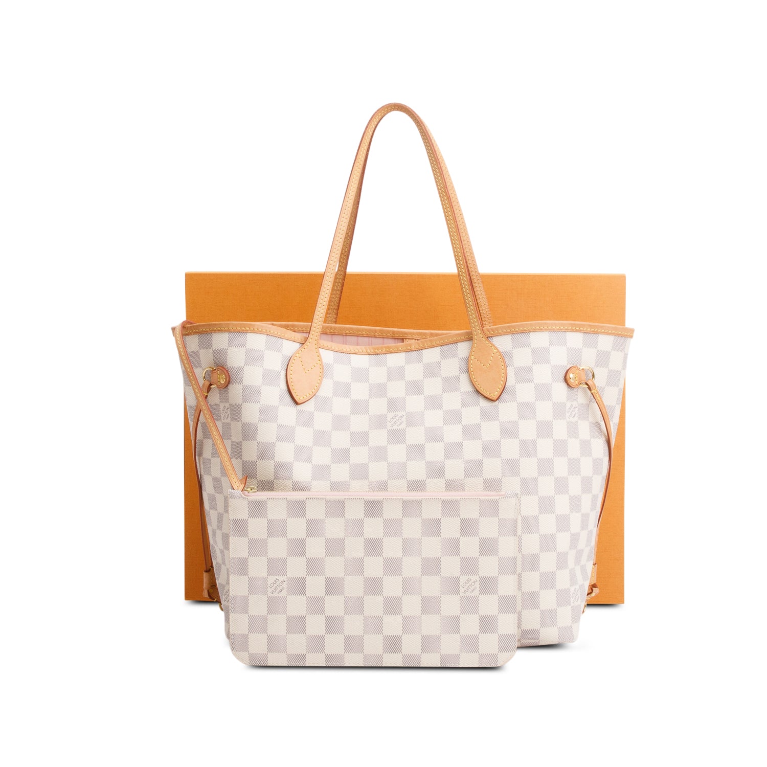 Louis Vuitton 2021 Damier Azur Neverfull MM w/ Pouch, Box & Receipt