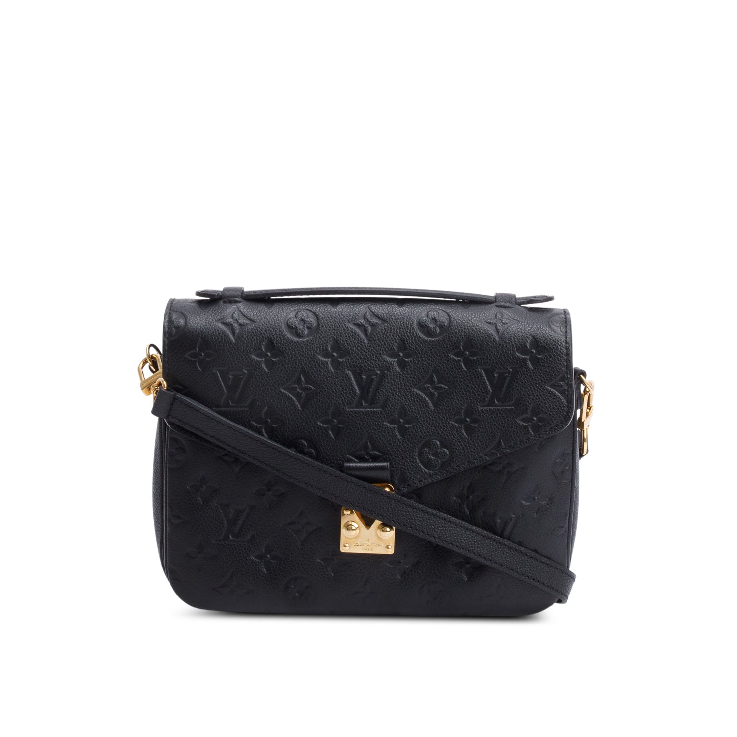 Louis Vuitton Black Monogram Empreinte Leather Pochette Metis
