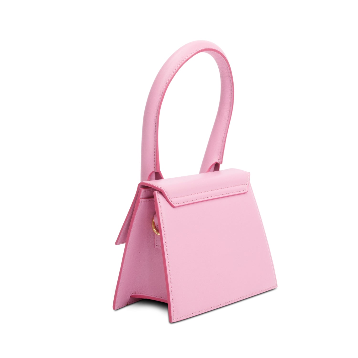 Jacquemus Pink Calfskin Leather Le Chiquito Moyen Bag w/ Strap