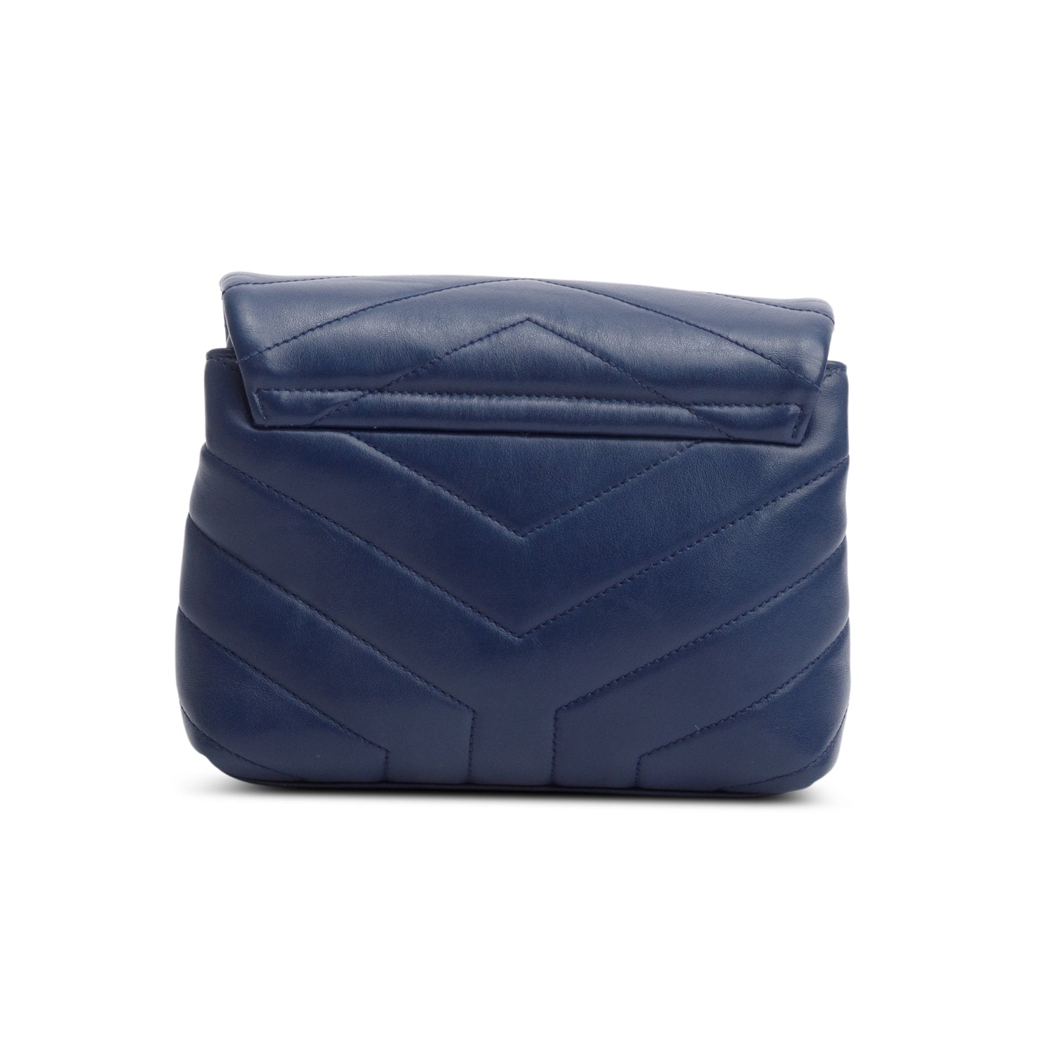 Saint Laurent Blue Monogram Matelasse Toy Loulou Crossbody Bag