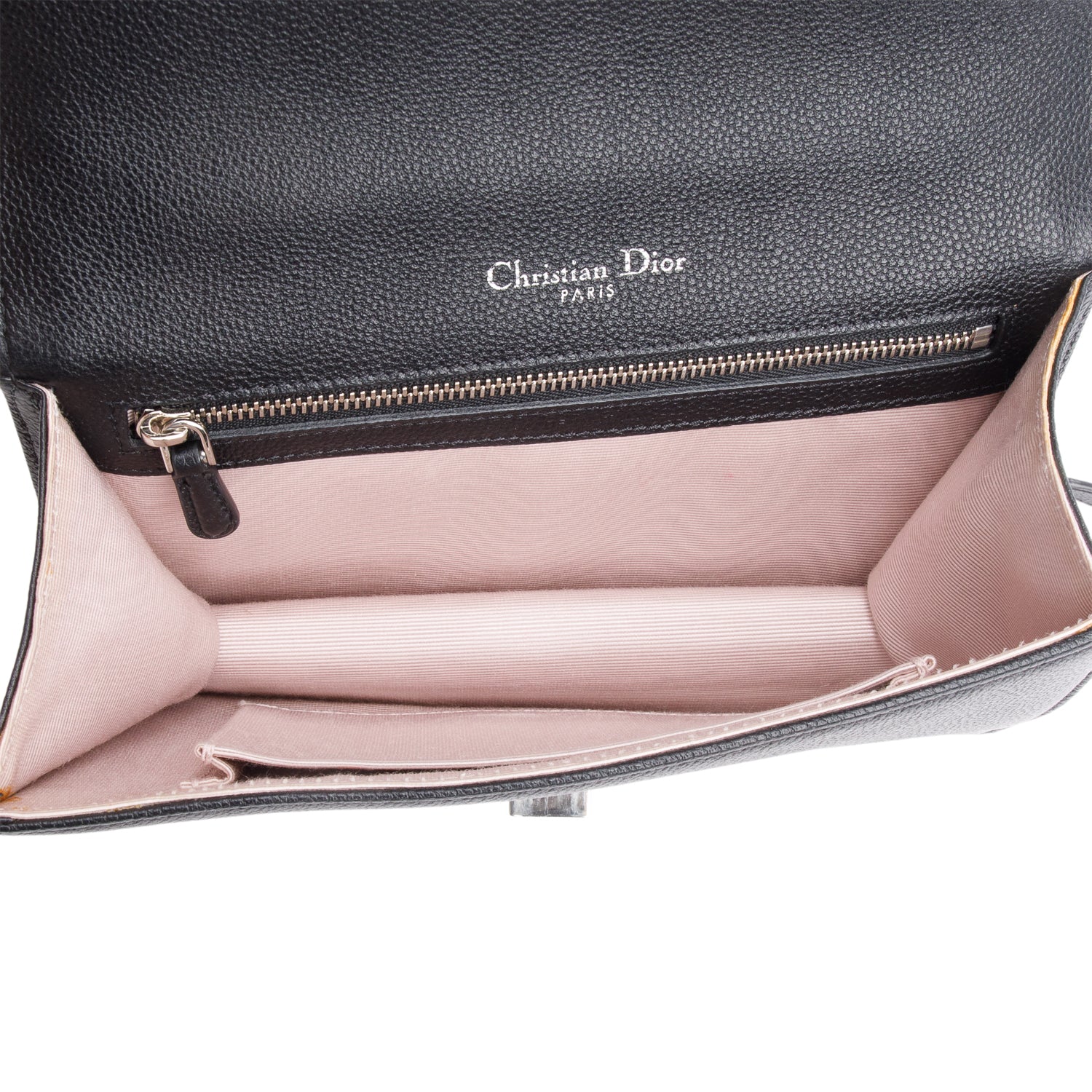 Christian Dior Black Calfskin Leather Small Diorama Flap Bag w/ Receipt