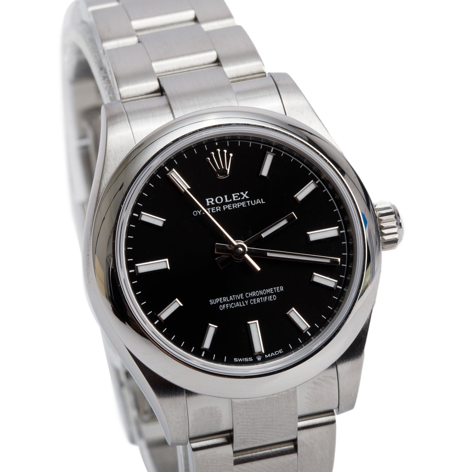Rolex 2024 Stainless Steel Black Dial Oyster Perpetual 31 MM Watch 277200 w/ Box & Papers