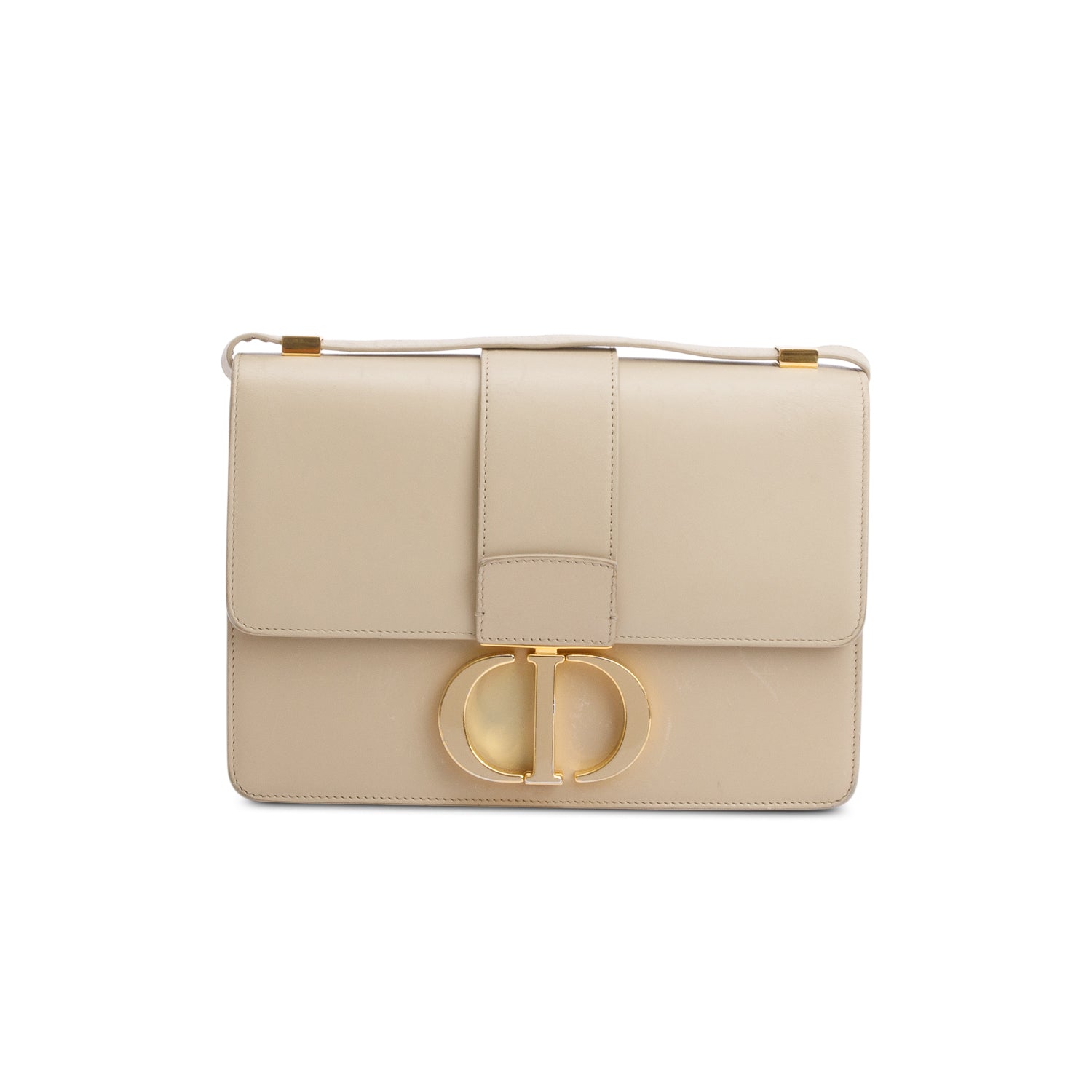 Christian Dior 2020 Beige Leather Medium 30 Montaigne Bag