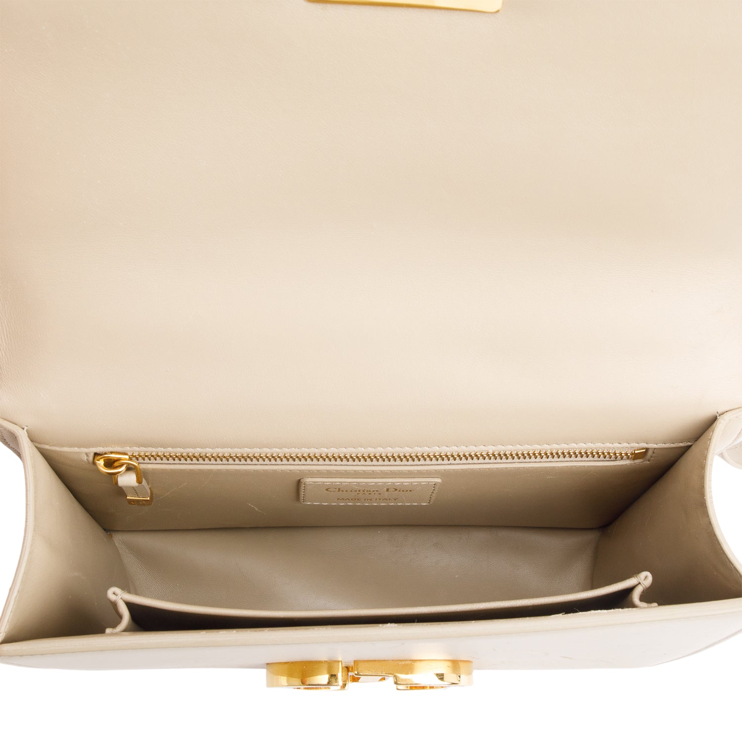 Christian Dior 2020 Beige Leather Medium 30 Montaigne Bag