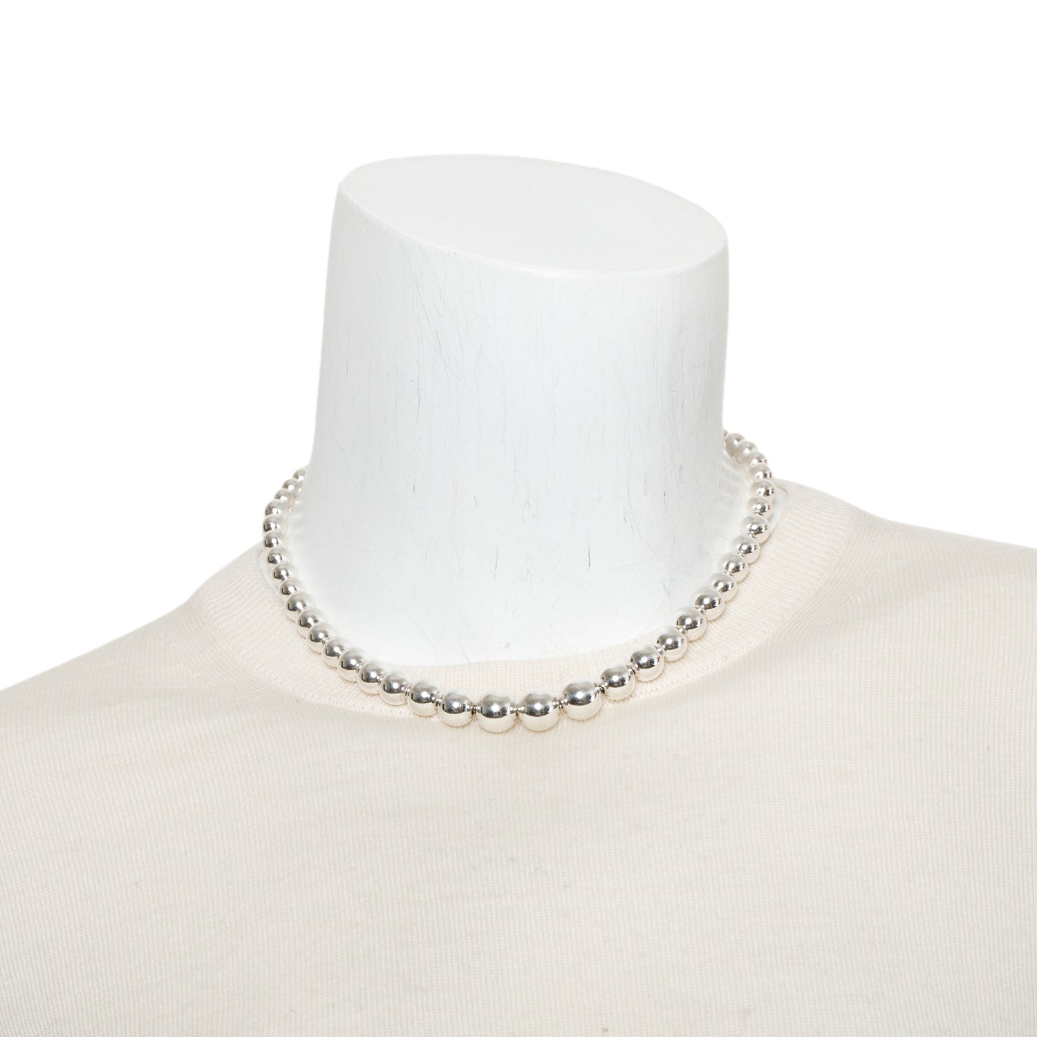 Tiffany & Co. Sterling Silver HardWear Graduated Ball Necklace