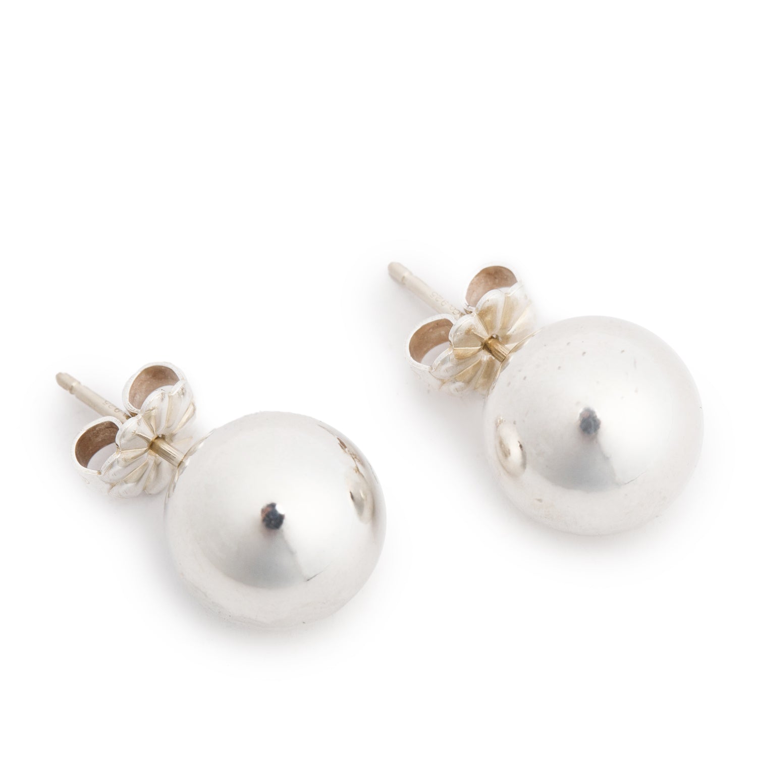 Tiffany & Co. Sterling Silver HardWear 10 MM Ball Earrings