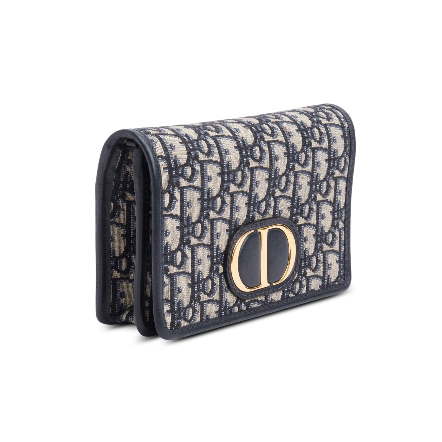 Christian Dior 2021 Navy Oblique 30 Montaigne 2-In-1 Pouch Bag w/ Straps, Box & Receipt