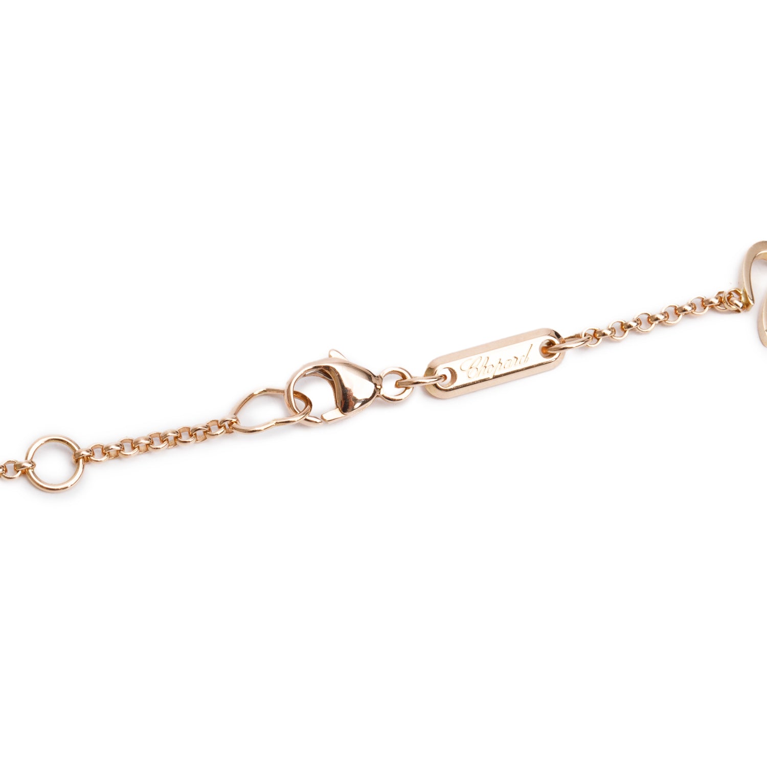 Chopard 18k Rose Gold Mother of Pearl Diamond Happy Heart Pendant Necklace w/ Box & Certificate