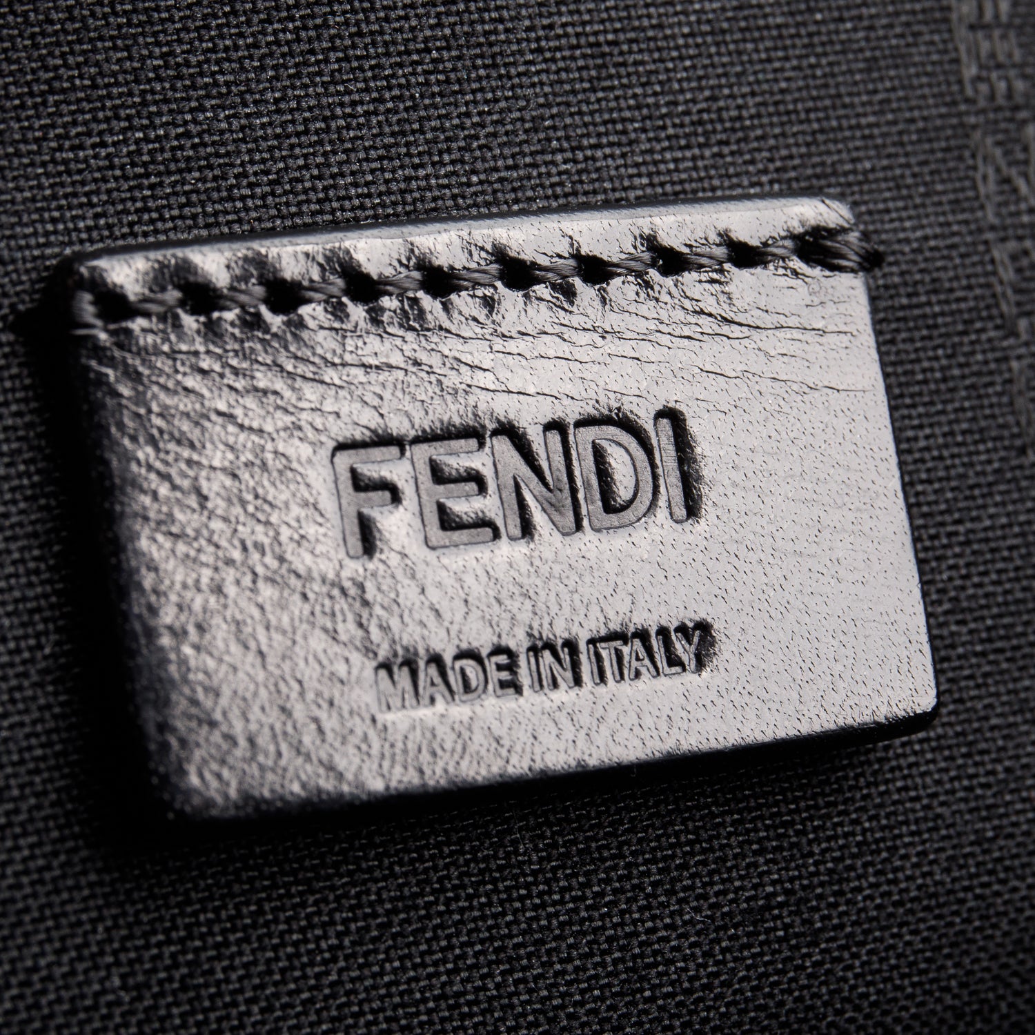 Fendi Black Calfskin Leather Monster Eye Zip Clutch w/ Box