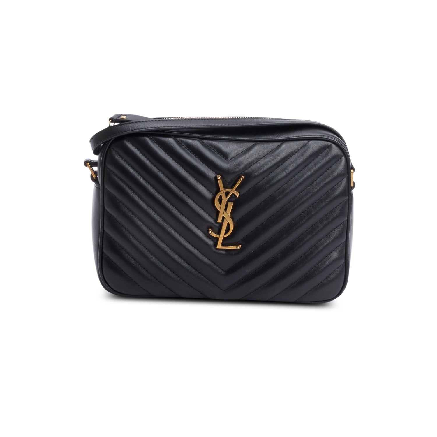 Saint Laurent Black Quilted Leather Lou Camera Bag