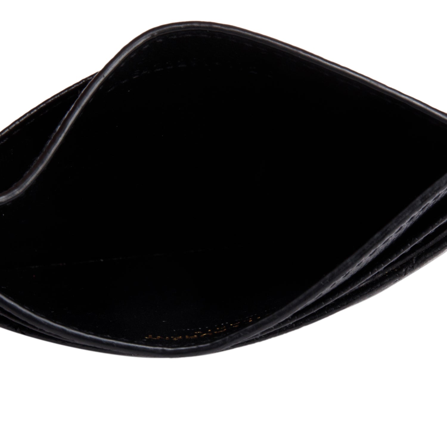 Saint Laurent 2020 Black Grain de Poudre Matelasse Chevron Leather Card Holder