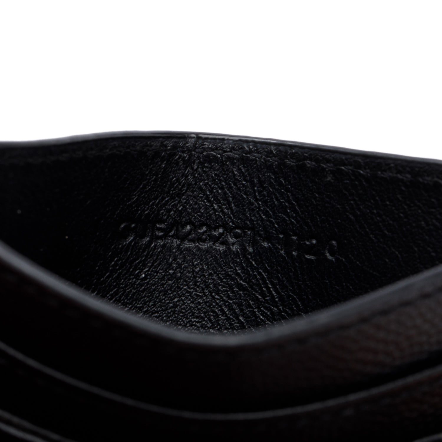 Saint Laurent 2020 Black Grain de Poudre Matelasse Chevron Leather Card Holder