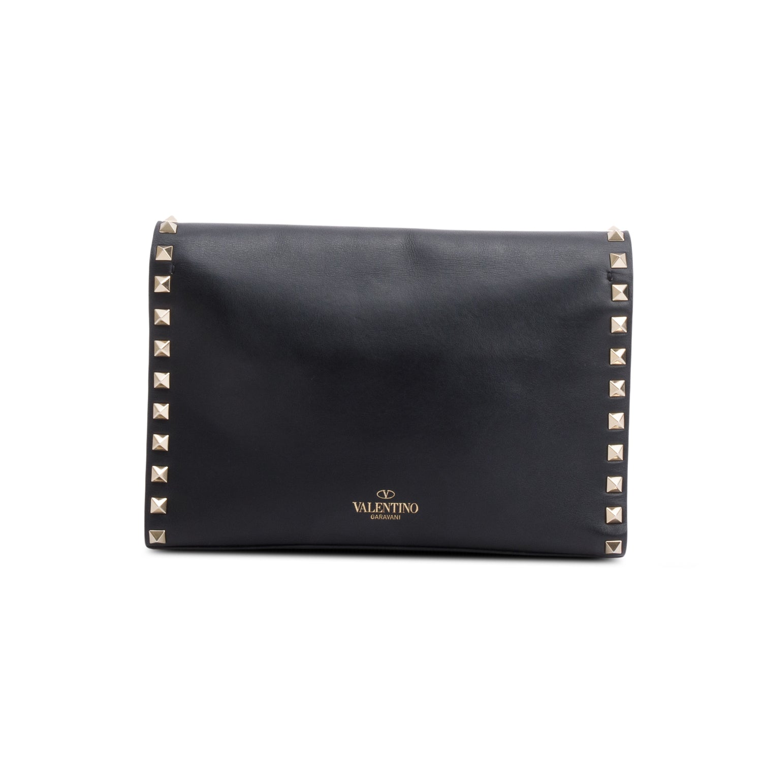 Valentino Black Calfskin Leather Rockstud Crossbody Bag