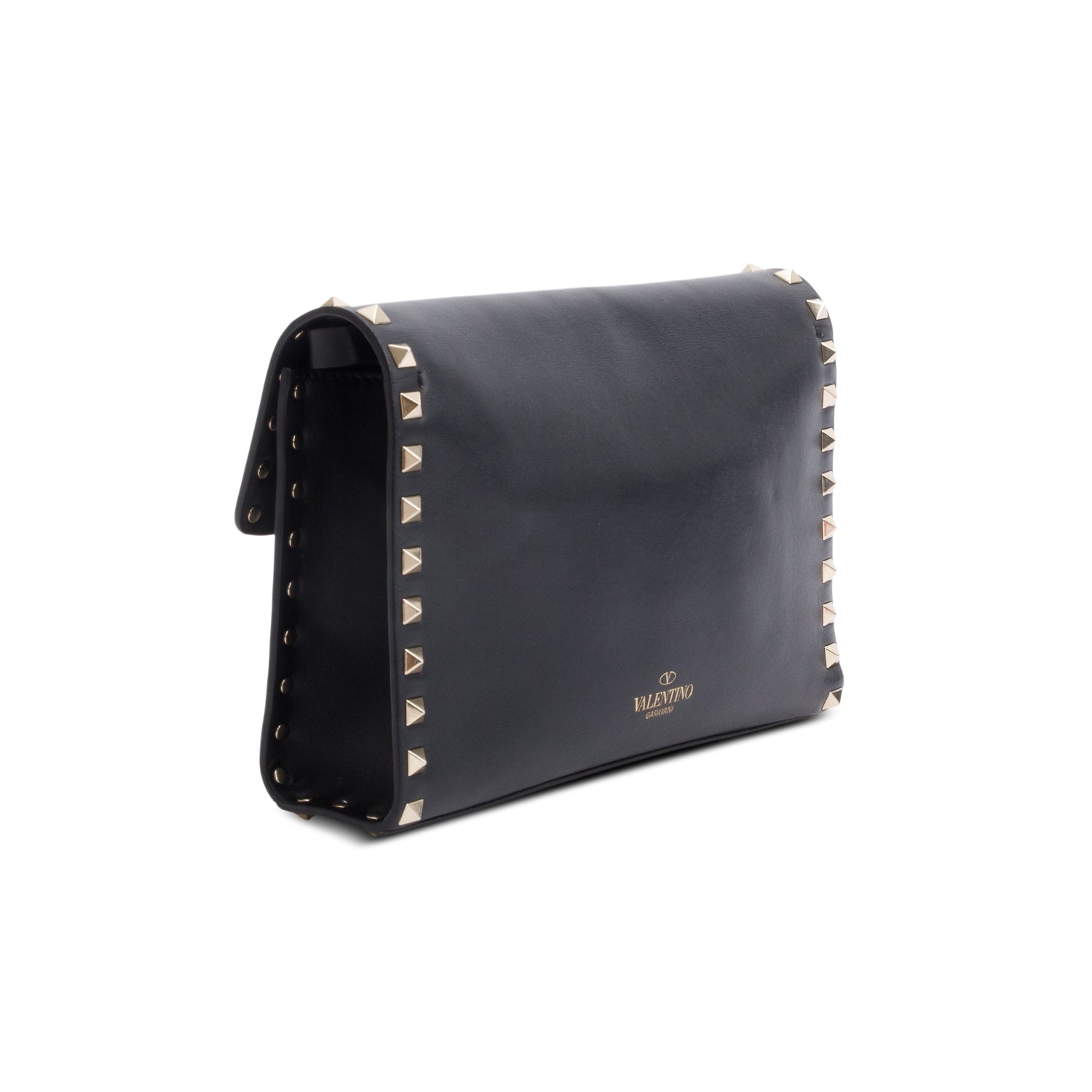 Valentino Black Calfskin Leather Rockstud Crossbody Bag