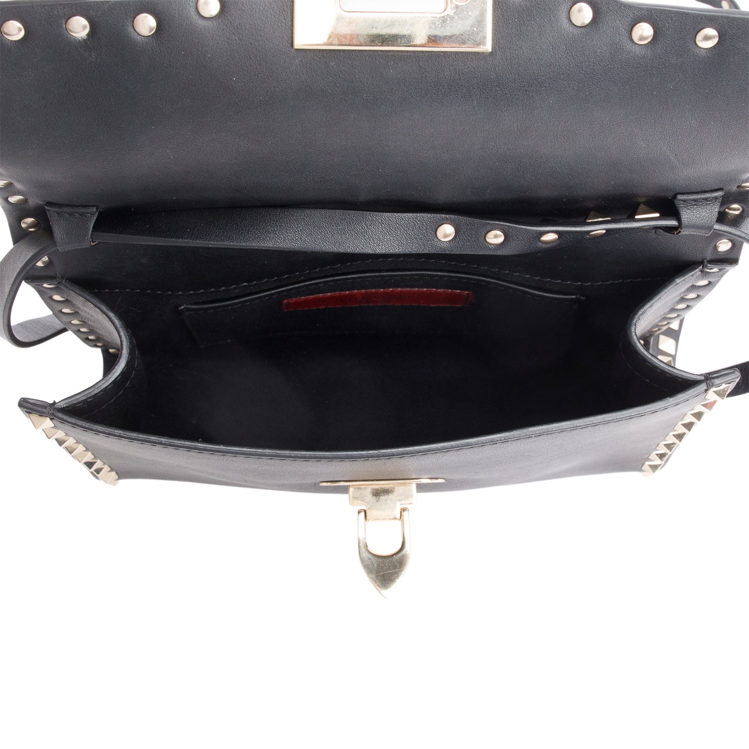 Valentino Black Calfskin Leather Rockstud Crossbody Bag