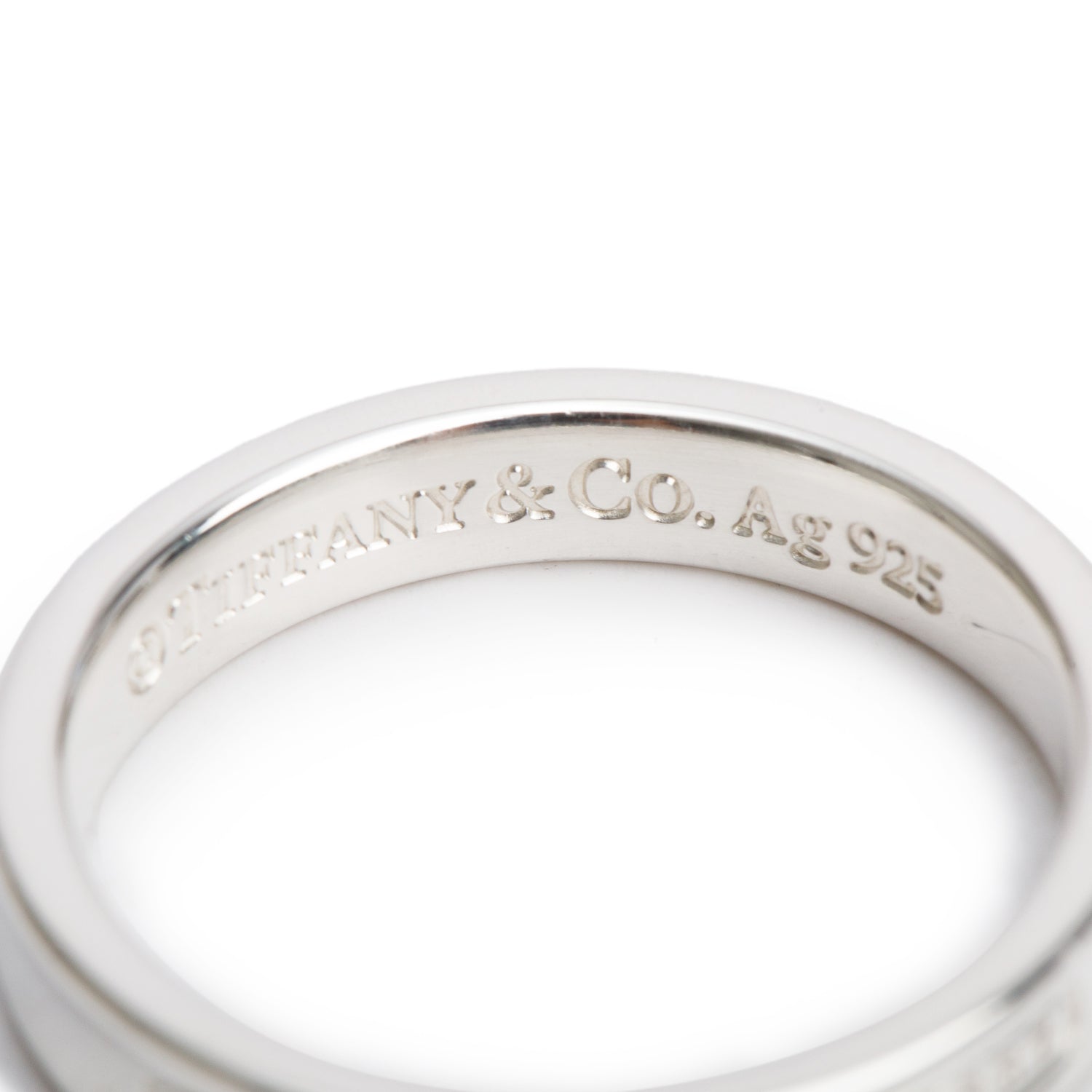 Tiffany & Co. Sterling Silver 1837 Narrow Ring, Size 9.5