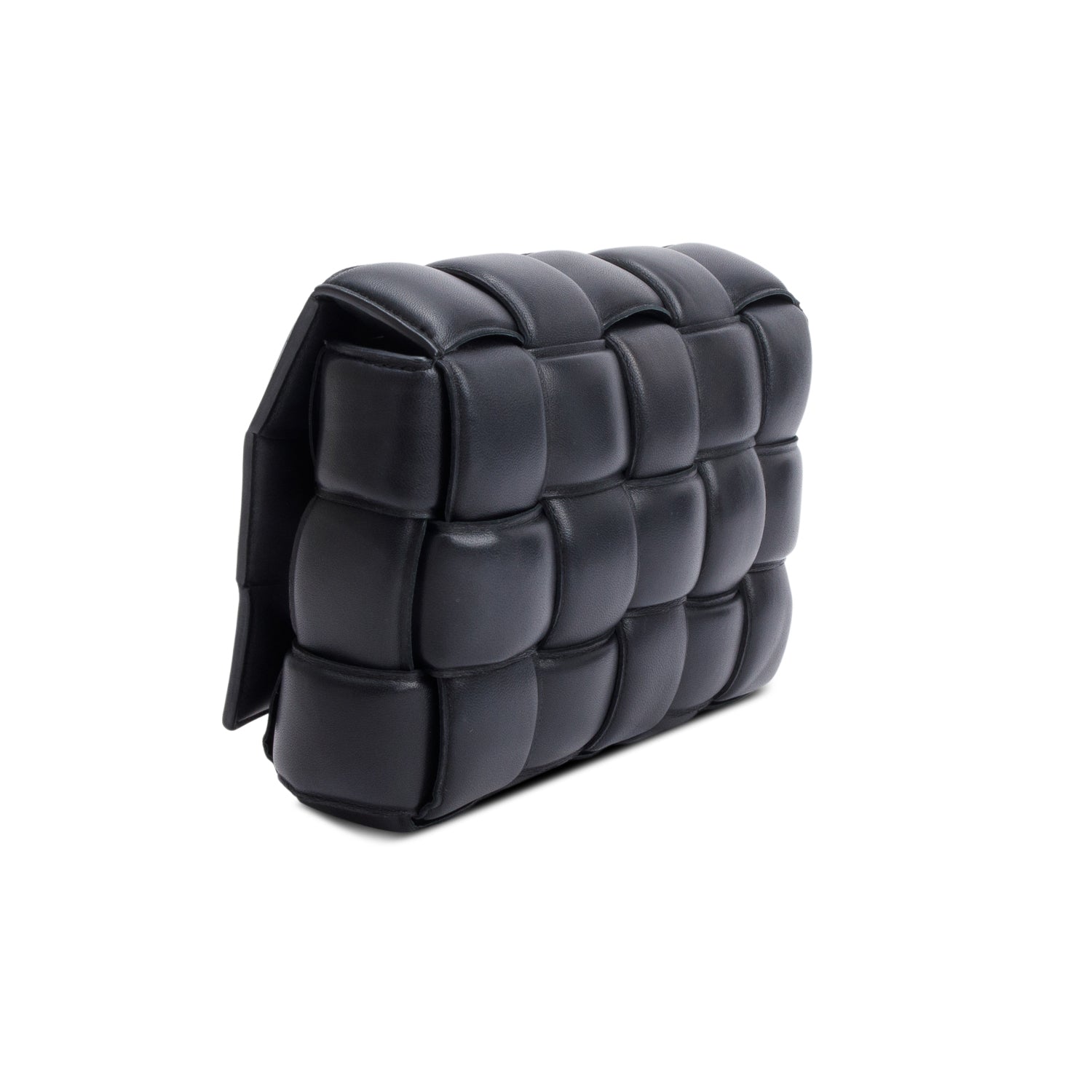 Bottega Veneta Black Lambskin Leather Classic Padded Cassette Bag