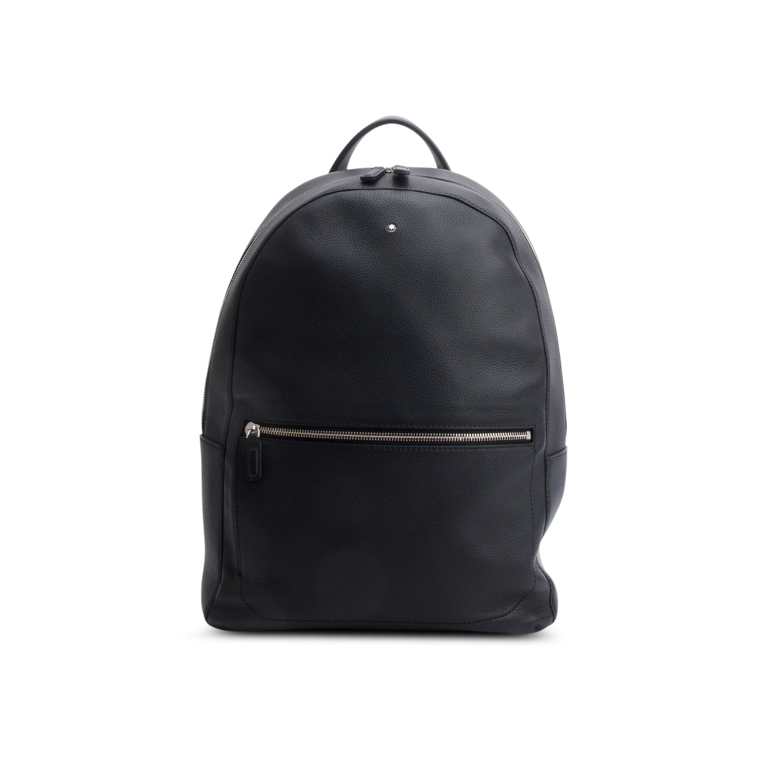 Montblanc Black Soft Grained Leather Meisterstuck Backpack