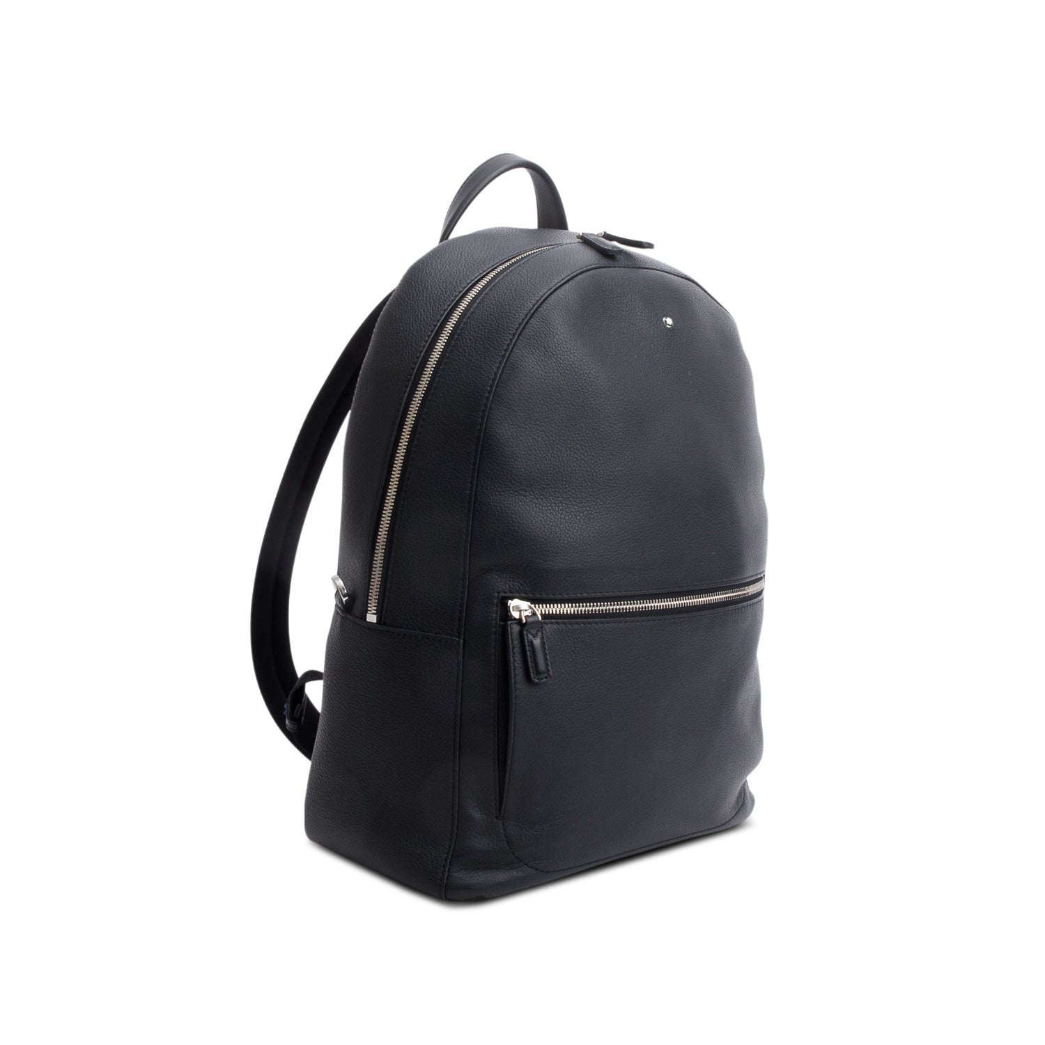 Montblanc Black Soft Grained Leather Meisterstuck Backpack