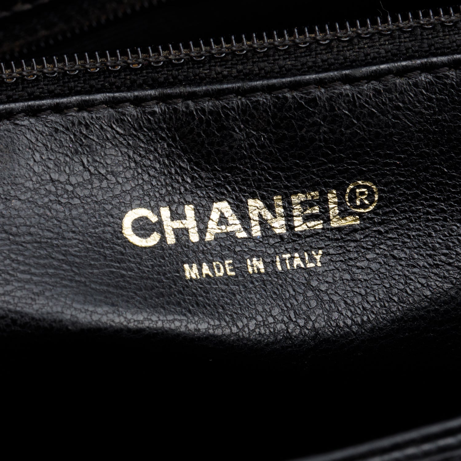 Chanel Vintage Black Caviar Leather Medallion Tote