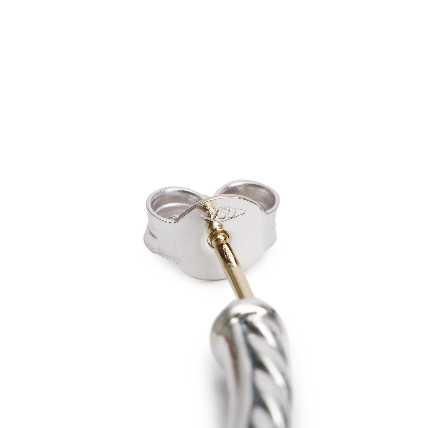 David Yurman Sterling Silver Diamond Cable Hoop Earrings w/ Box