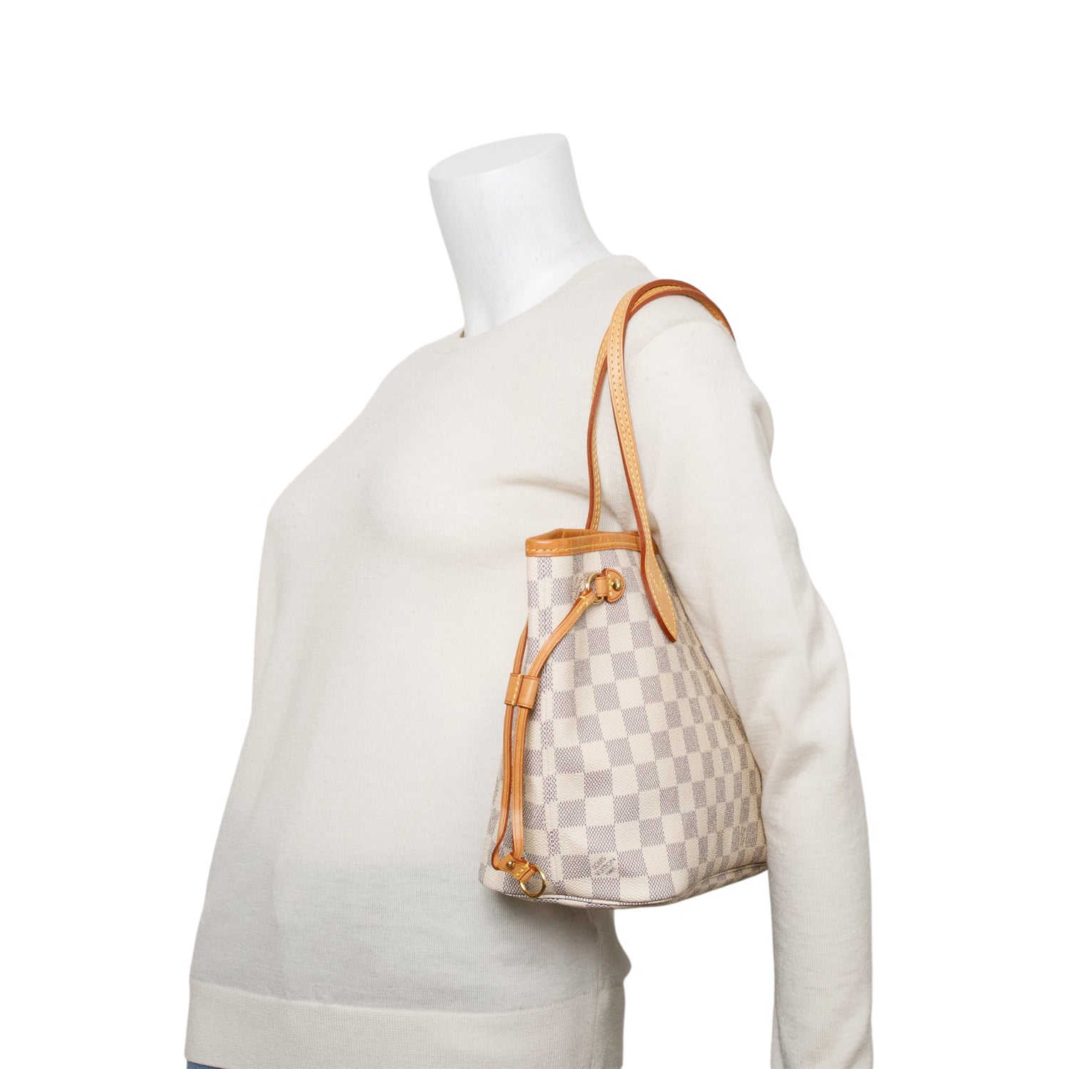 Louis Vuitton Damier Azur Neverfull PM w/ Box & Pouch