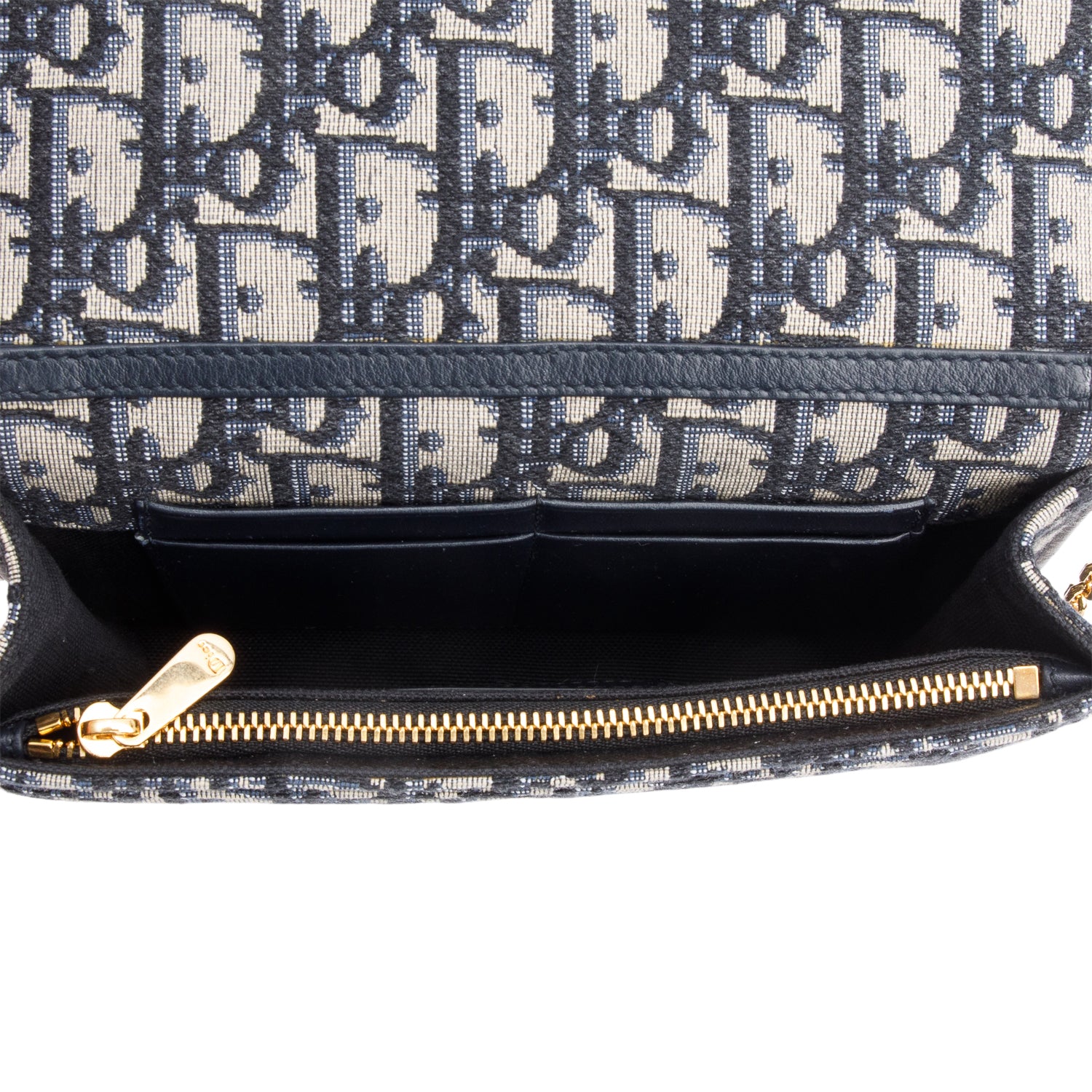 Christian Dior 2020 Navy Oblique 30 Montaigne 2-In-1 Pouch Bag w/ Straps