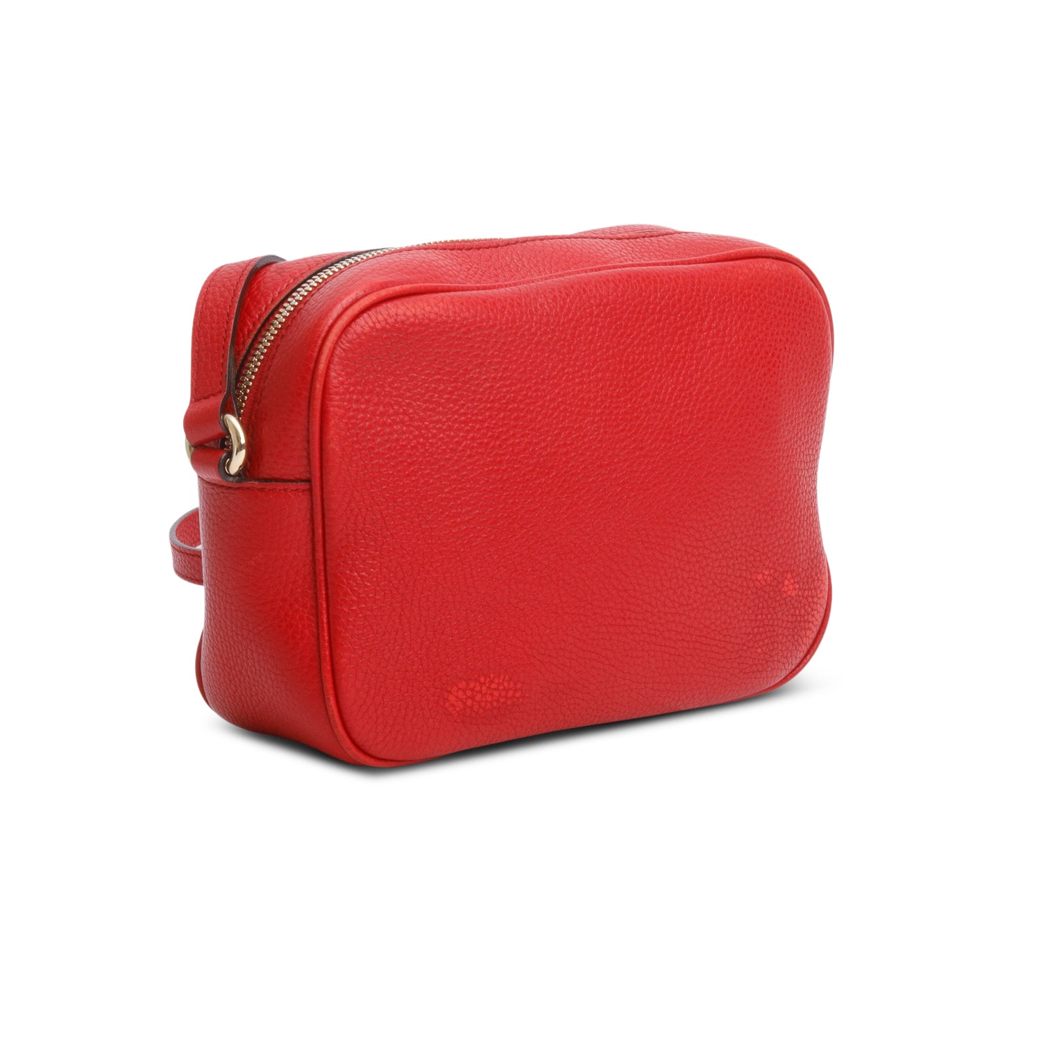Gucci Red Pebbled Calfskin Leather Small Soho Disco Bag