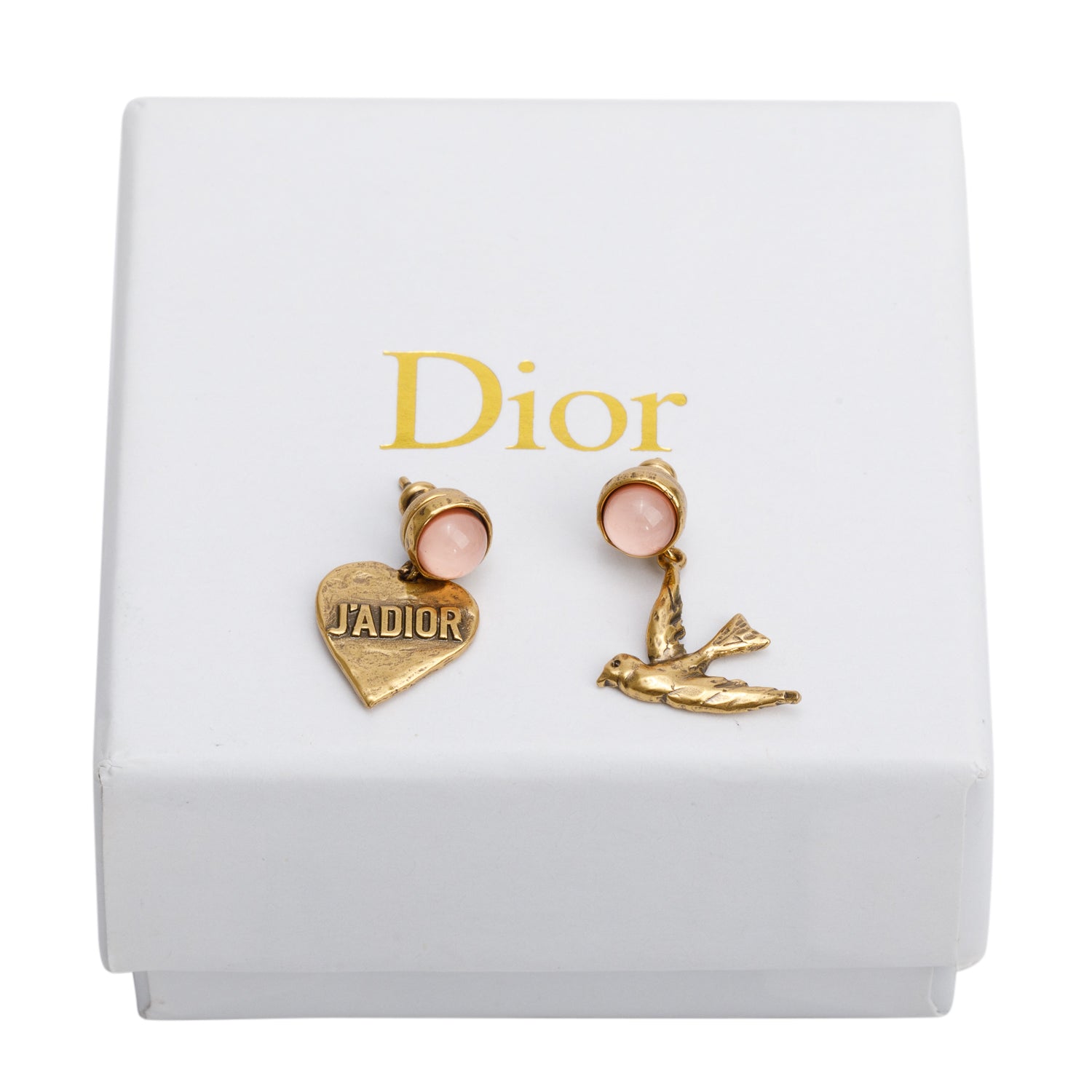 Christian Dior Gold-Plated Resin Le Printemps de Dior Drop Earrings w/ Box