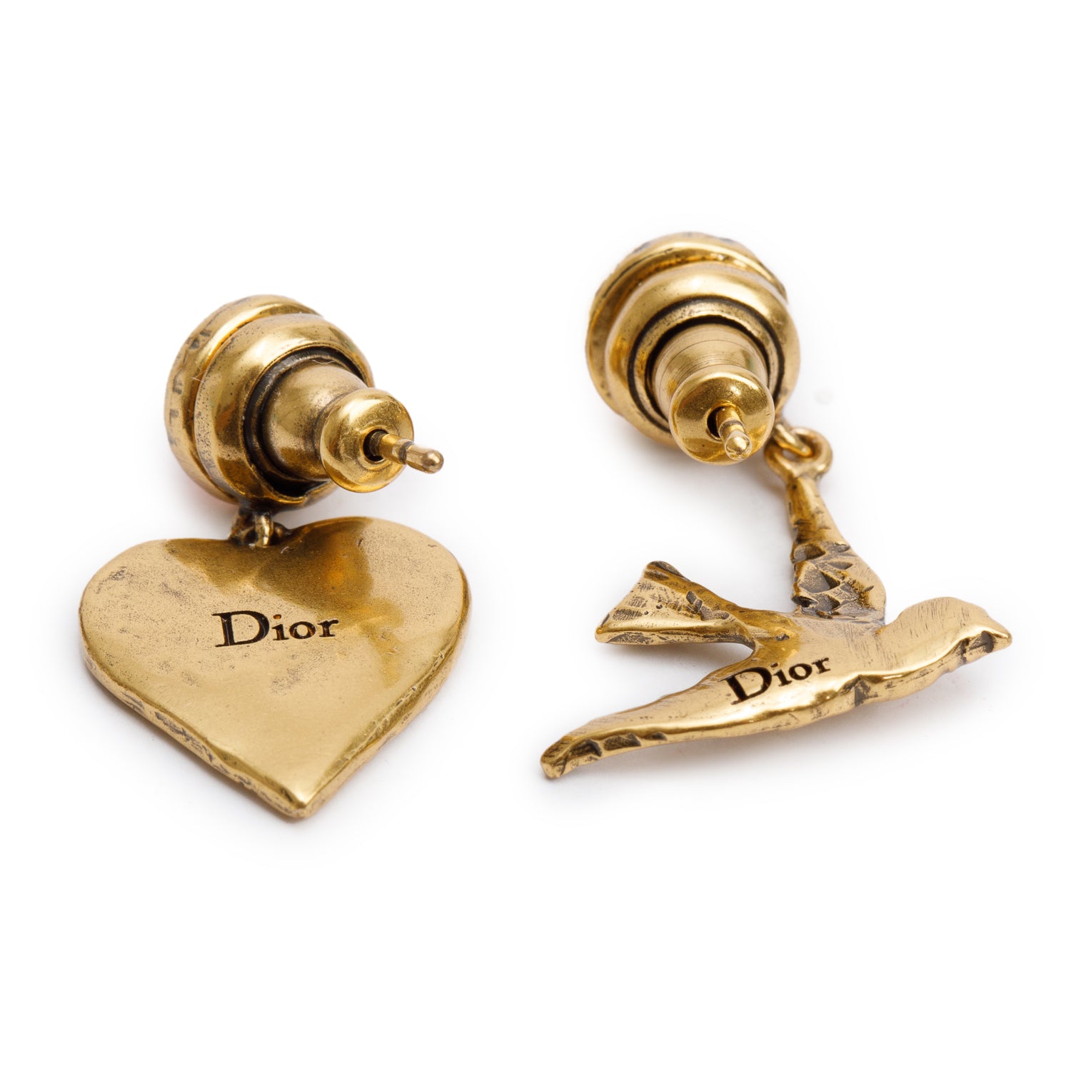 Christian Dior Gold-Plated Resin Le Printemps de Dior Drop Earrings w/ Box