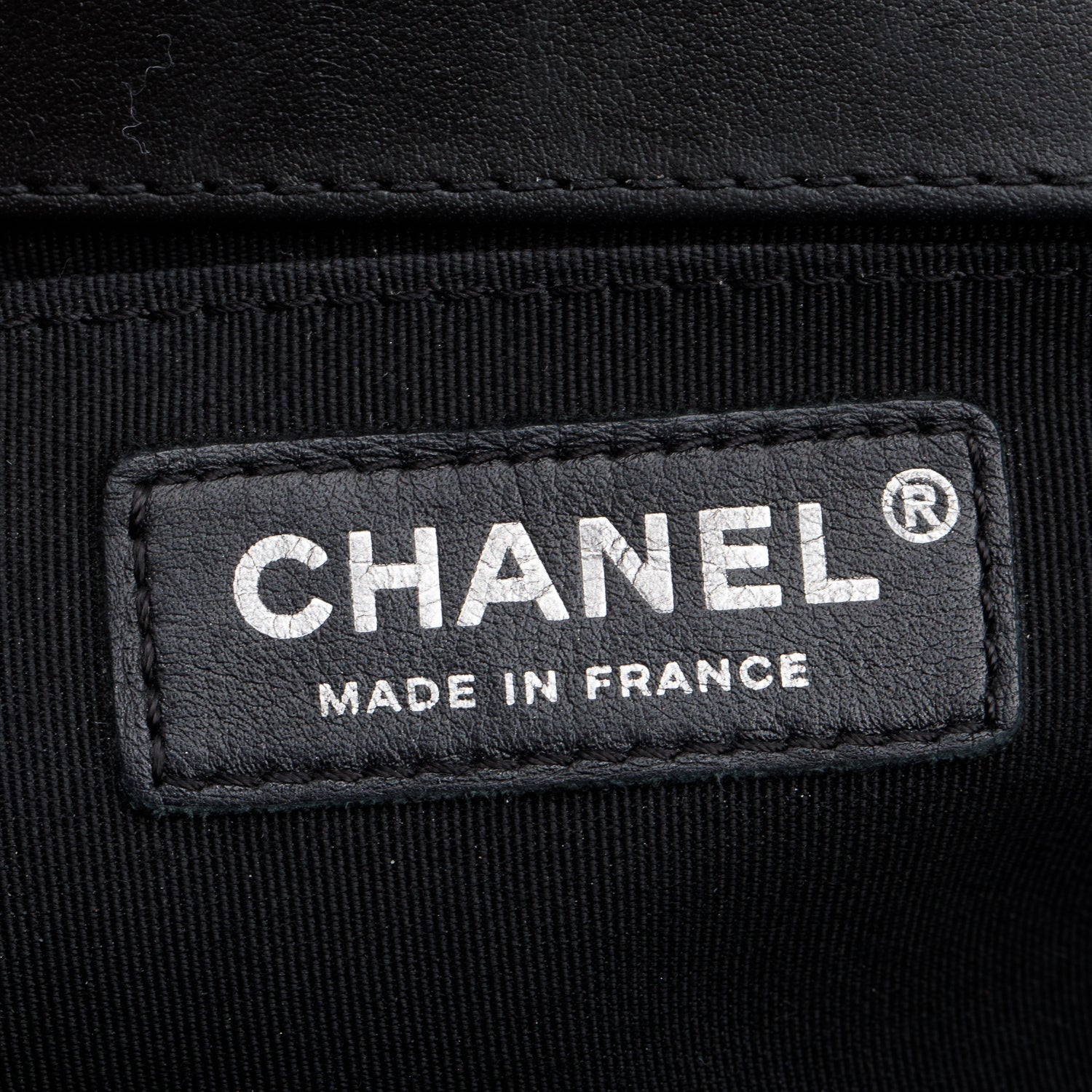 Chanel Black Chevron Quilted Calfskin Leather Whipstitch Medium Boy Bag w/ Box & Authenticity Card