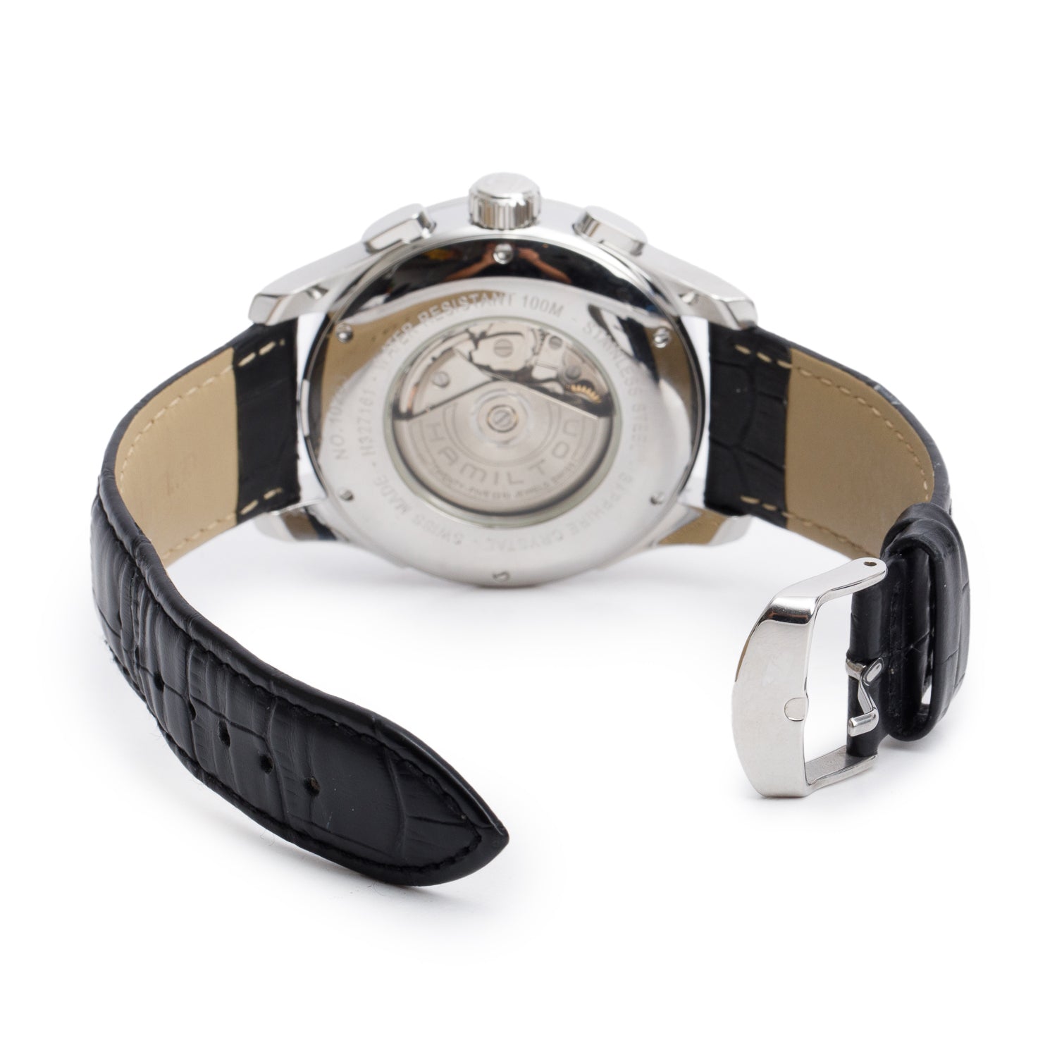 Hamilton Stainless Steel Jazzmaster Maestro 45 MM Automatic Chronograph Watch H327161 w/ Box