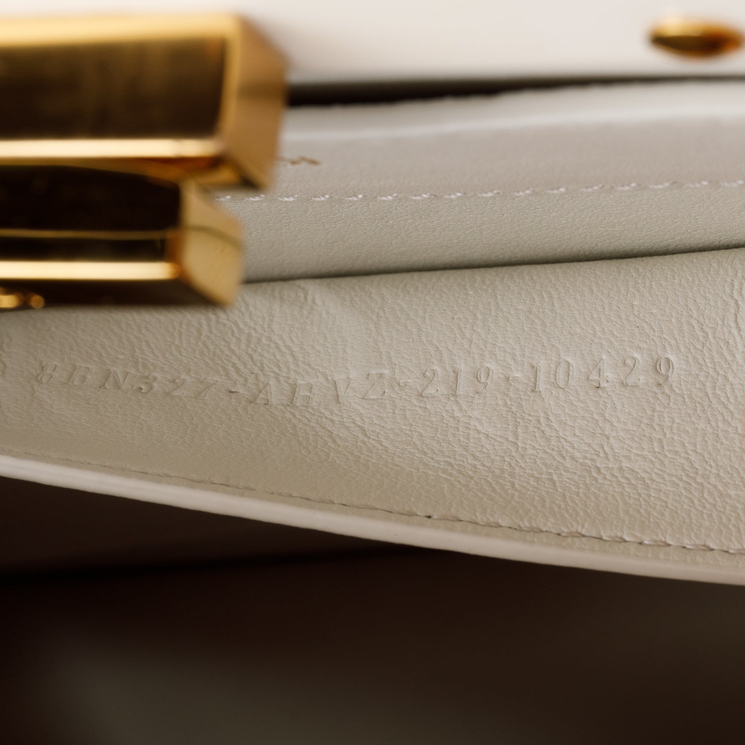 Fendi White/Tan Bicolor Nappa Leather Small Peekaboo ISeeU Bag w/ Strap