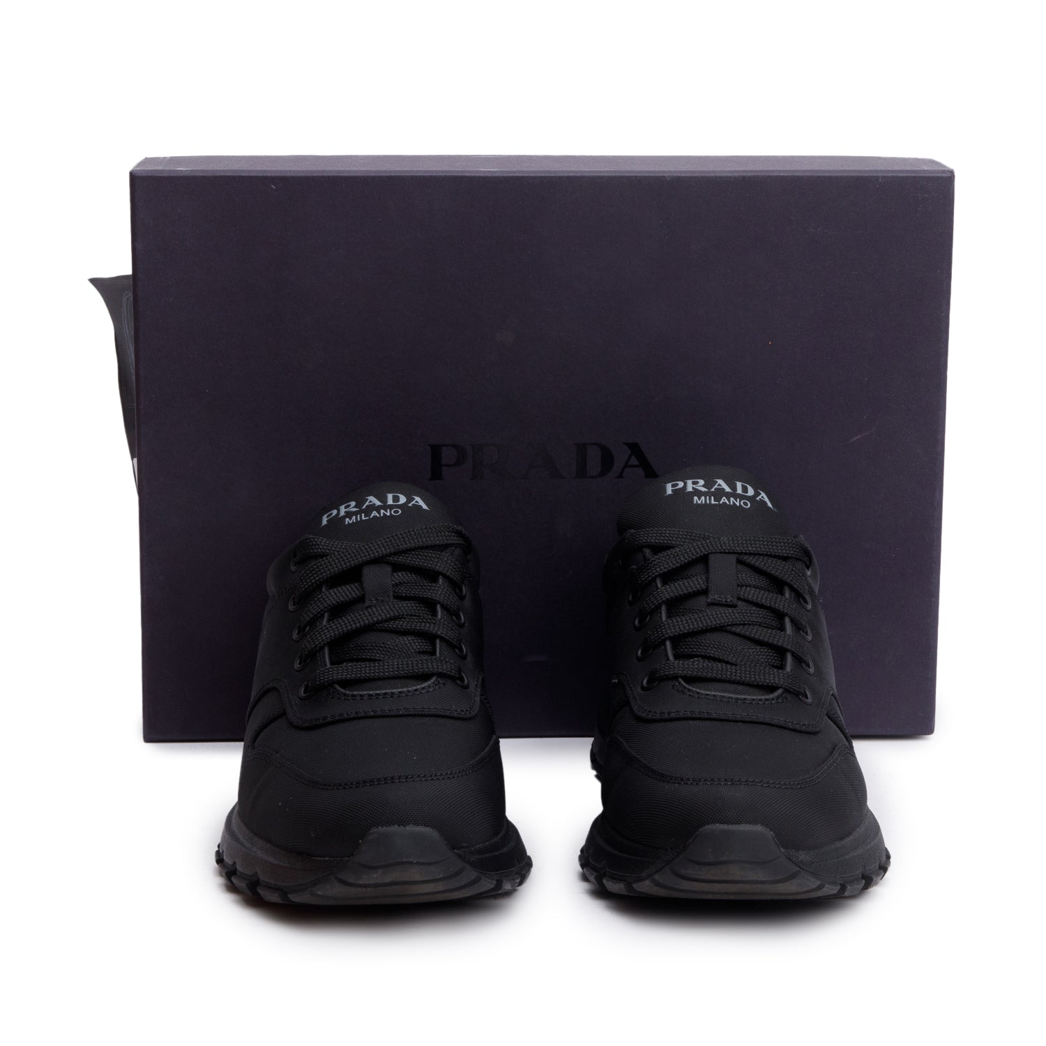 Prada Black Re-Nylon Prax 01 Sneakers, Men's Size 6 w/ Box