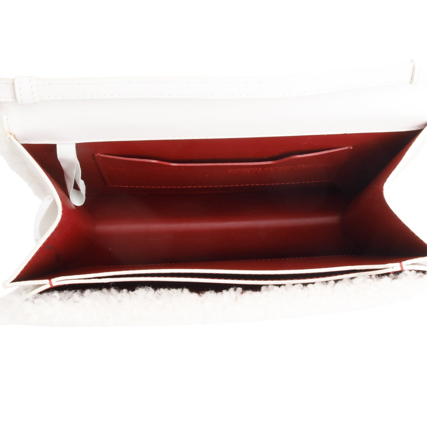 Off-White White Shearling 2.8 Jitney Bag