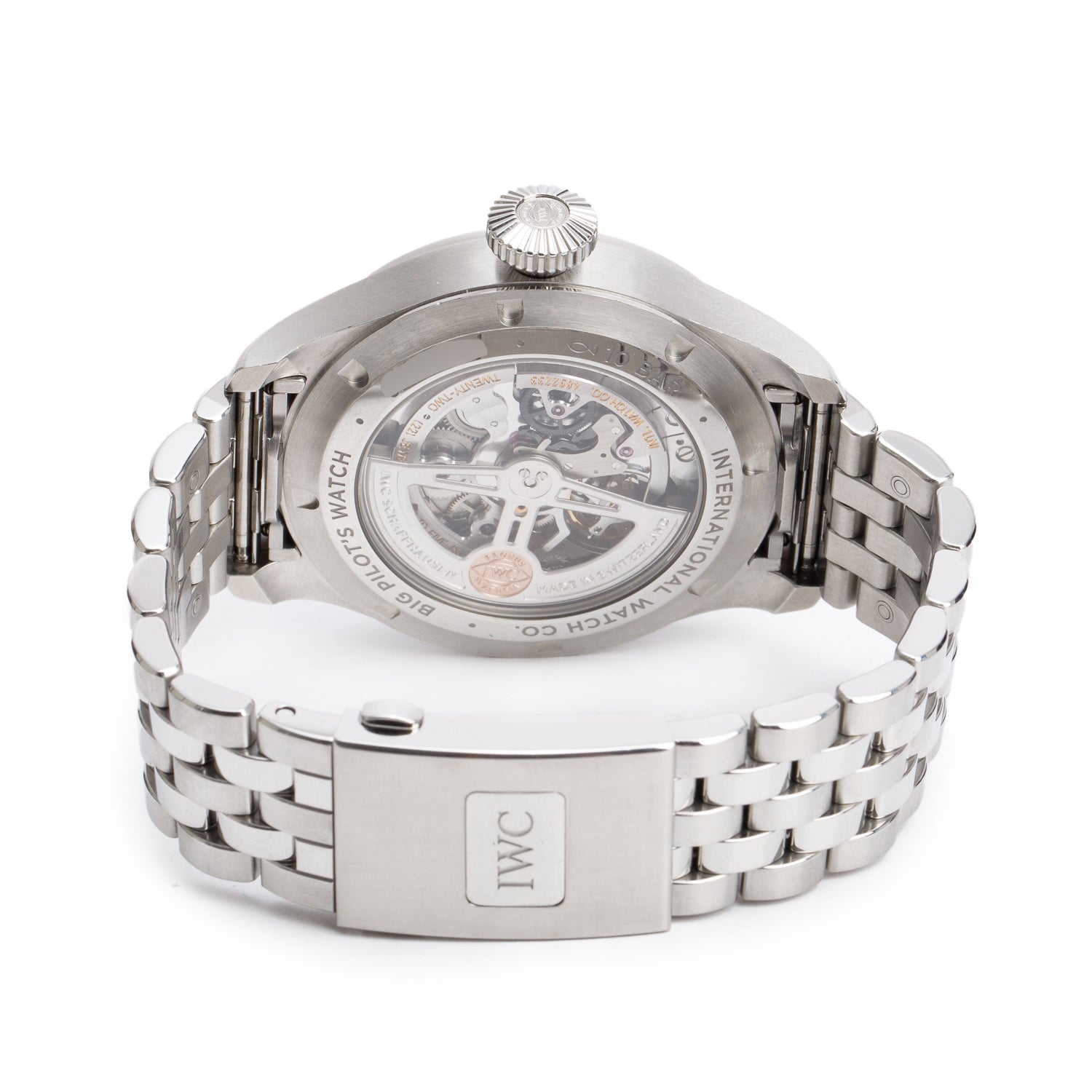 IWC Stainless Steel Big Pilot 43 MM Automatic Watch Blue Dial IW329304 w/ Box