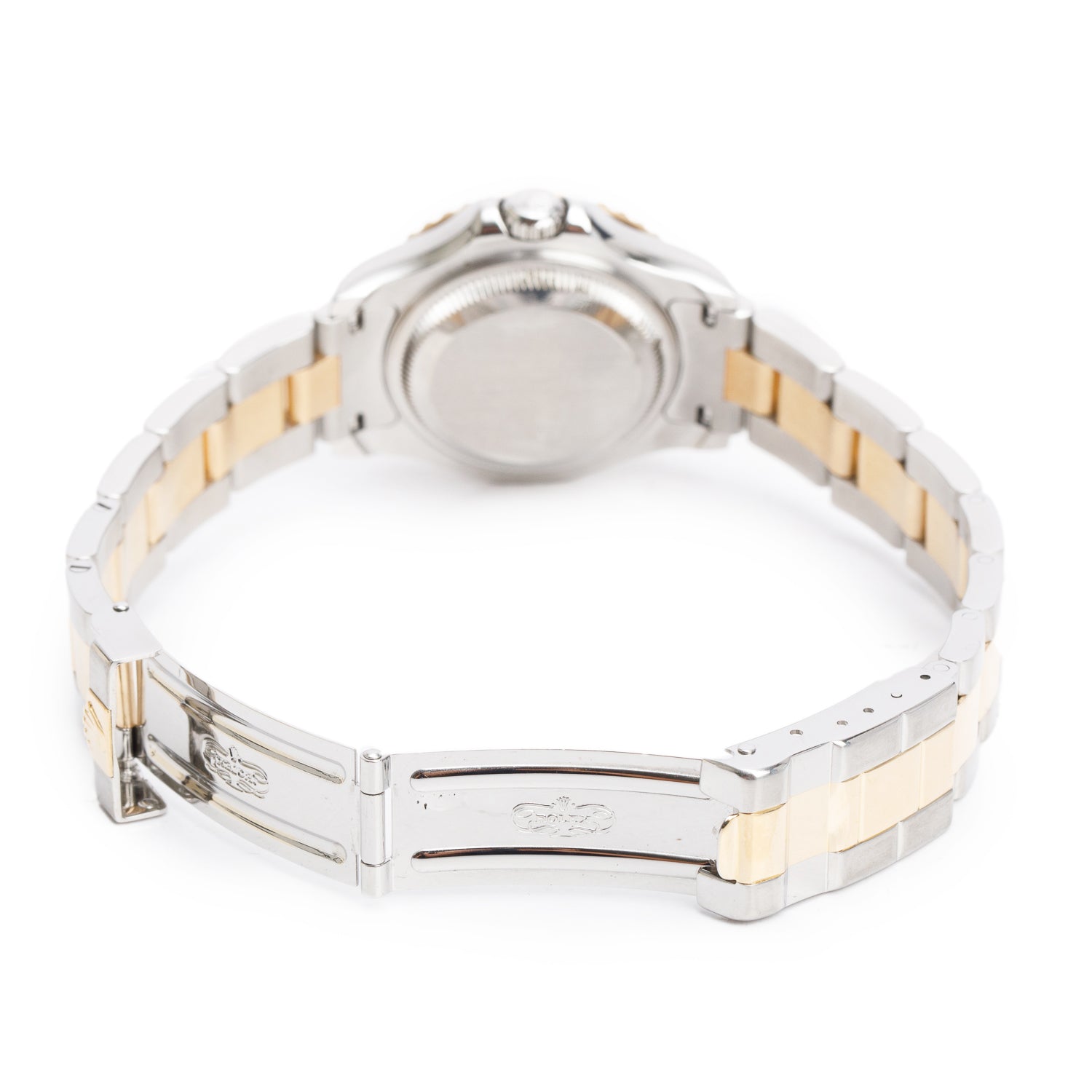 Rolex Stainless Steel & 18k Yellow Gold Ladies Yacht-Master Date 29 MM Silver Dial Automatic Watch 69623 w/ Box & Papers