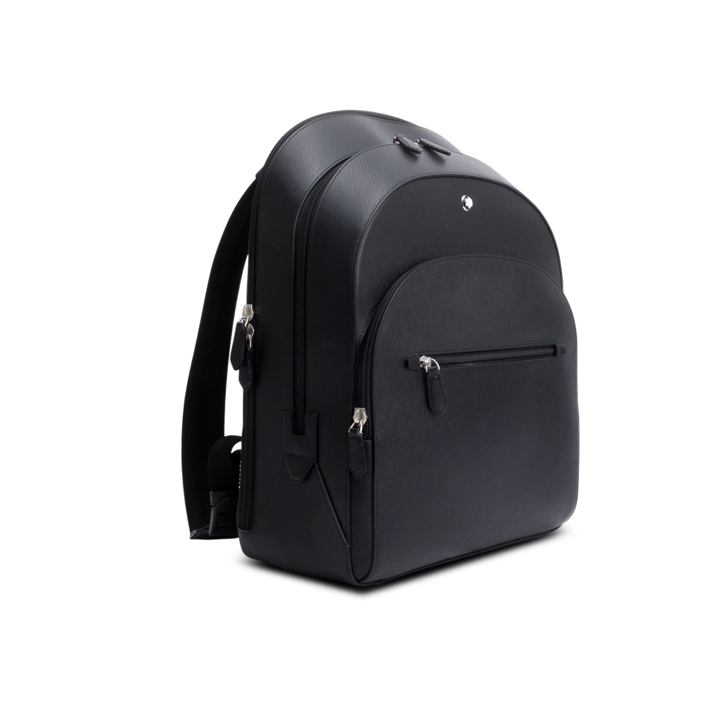 Montblanc Black Leather Medium 3 Compartments Sartorial Backpack