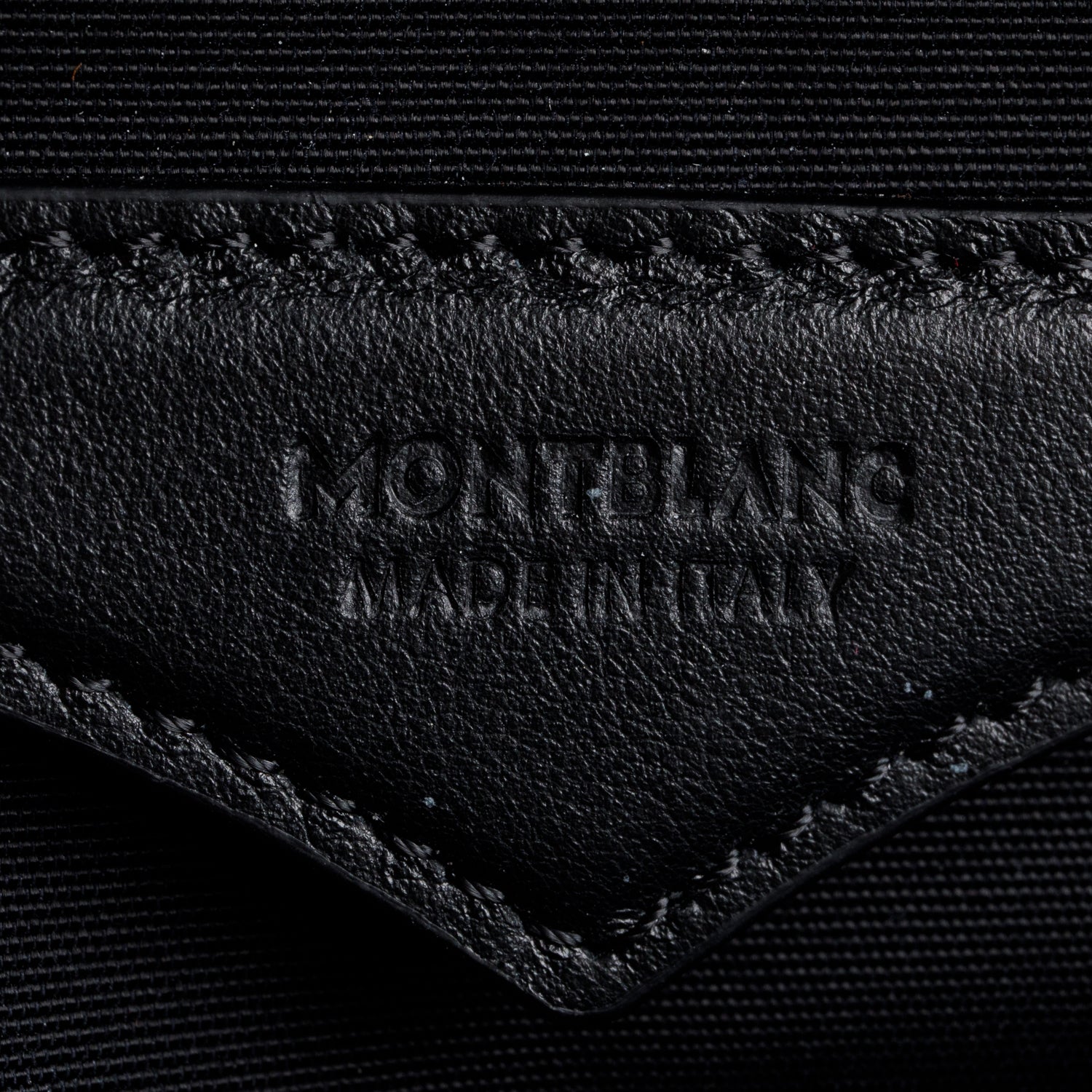 Montblanc Black Leather Medium 3 Compartments Sartorial Backpack