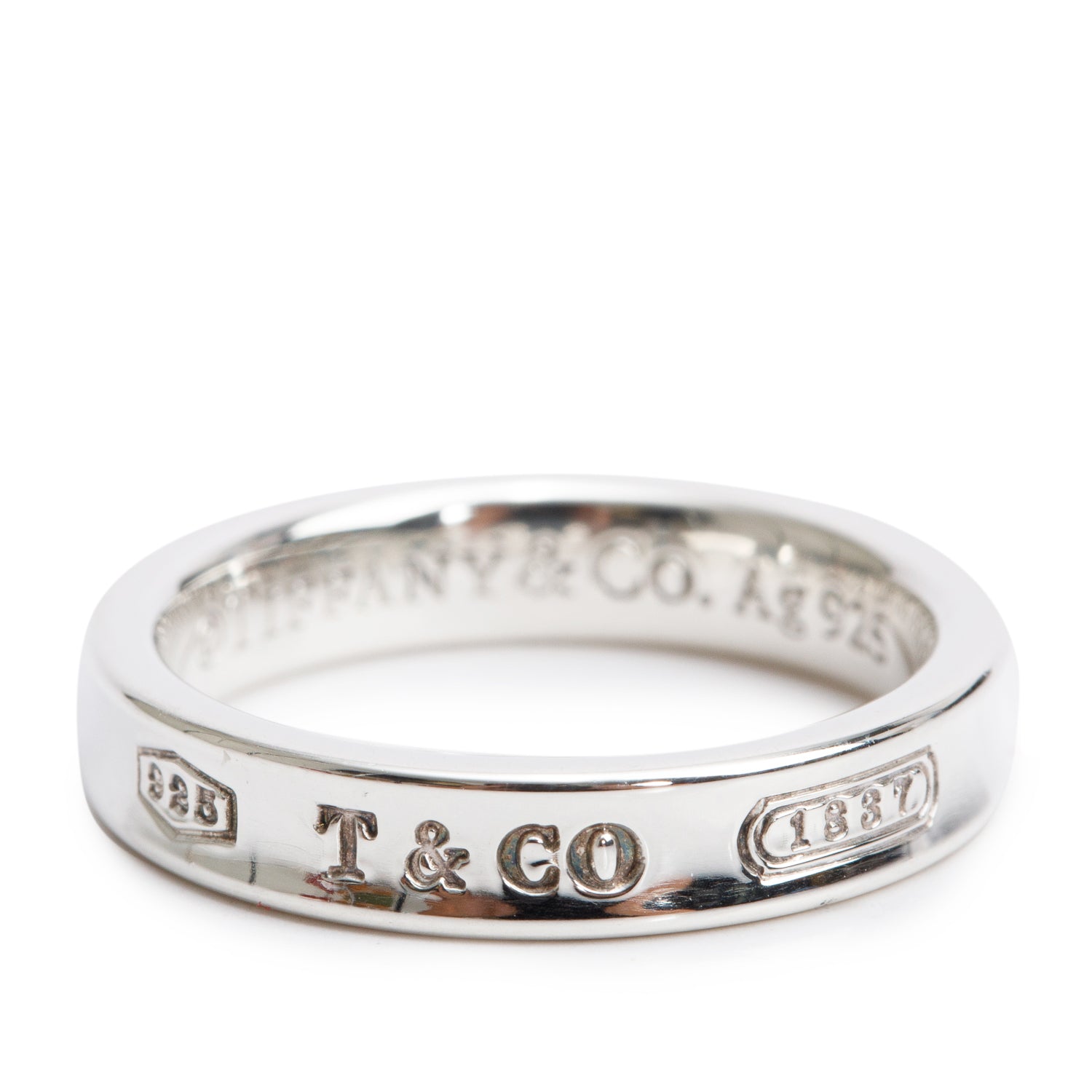 Tiffany & Co. Sterling Silver 1837 Narrow Ring, Size 6.25