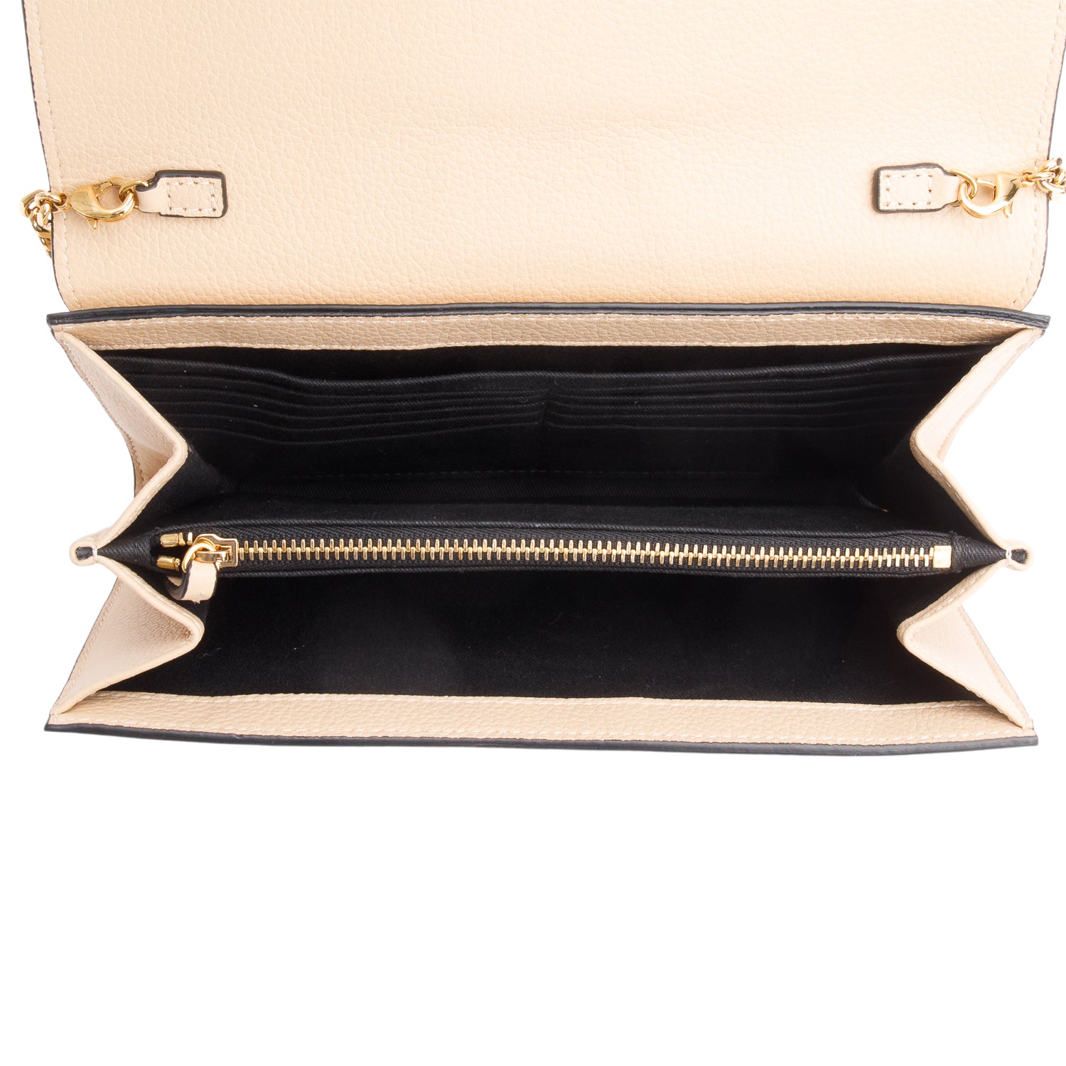 Versace Beige Leather Virtus Wallet On Chain