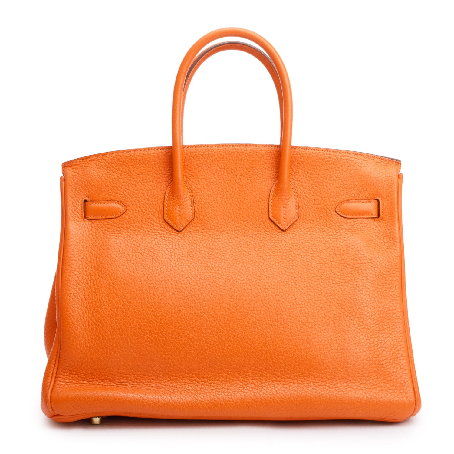 Hermes Orange Clemence Birkin 35 w/ Box