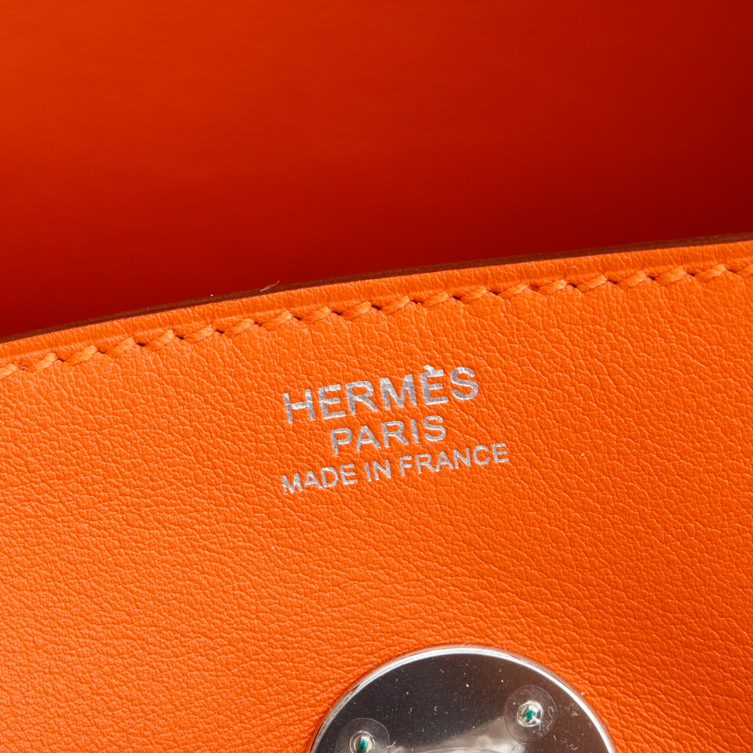 Hermes Orange Swift Verso Leather Lindy 30 w/ Box
