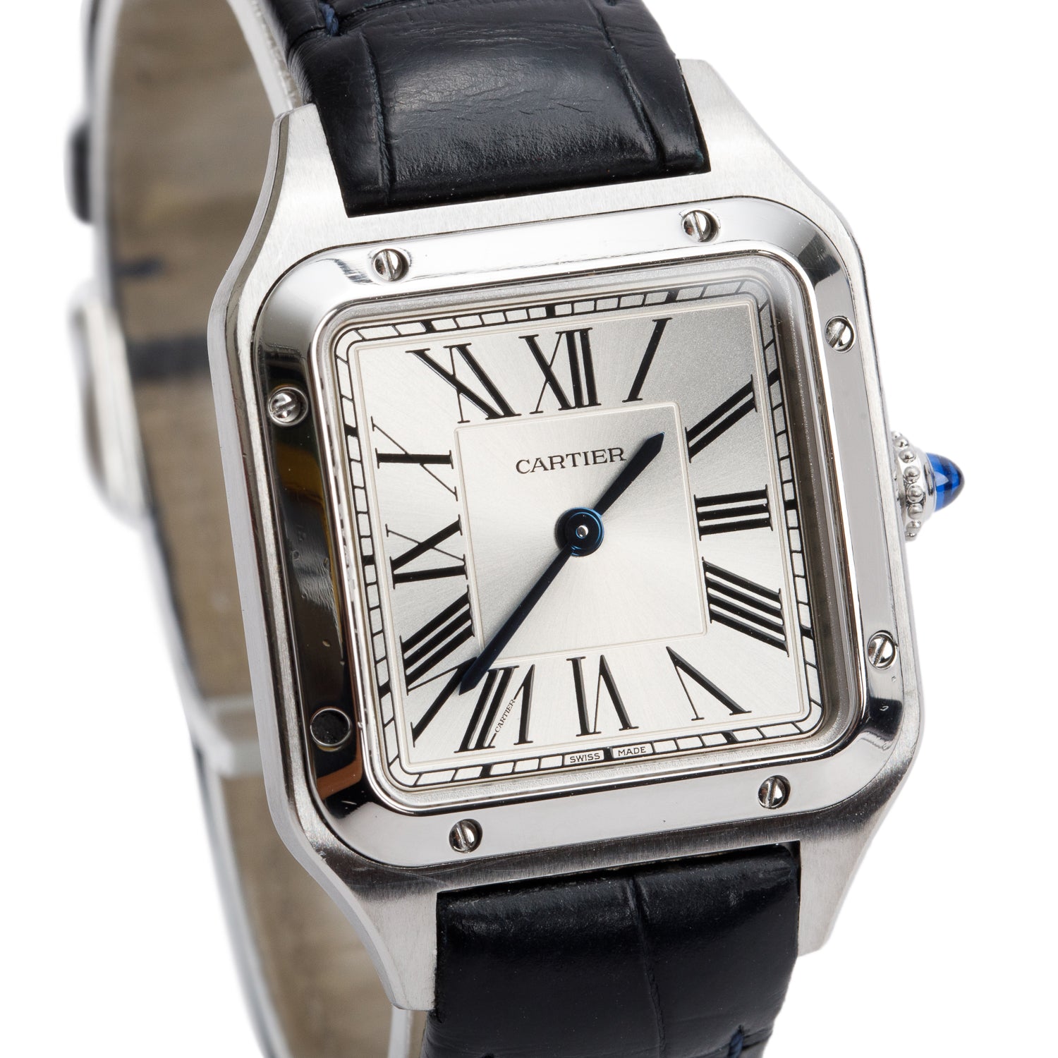 Cartier Stainless Steel Santos Dumont Watch, Small Model w/ Box & Papers