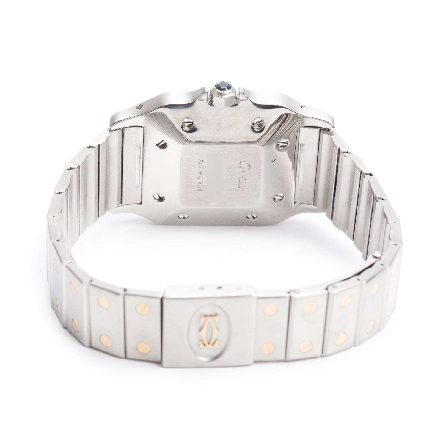 Cartier Stainless Steel & 18k Yellow Gold Santos De Cartier Galbee Automatic Watch, Medium Model 2961 w/ Box