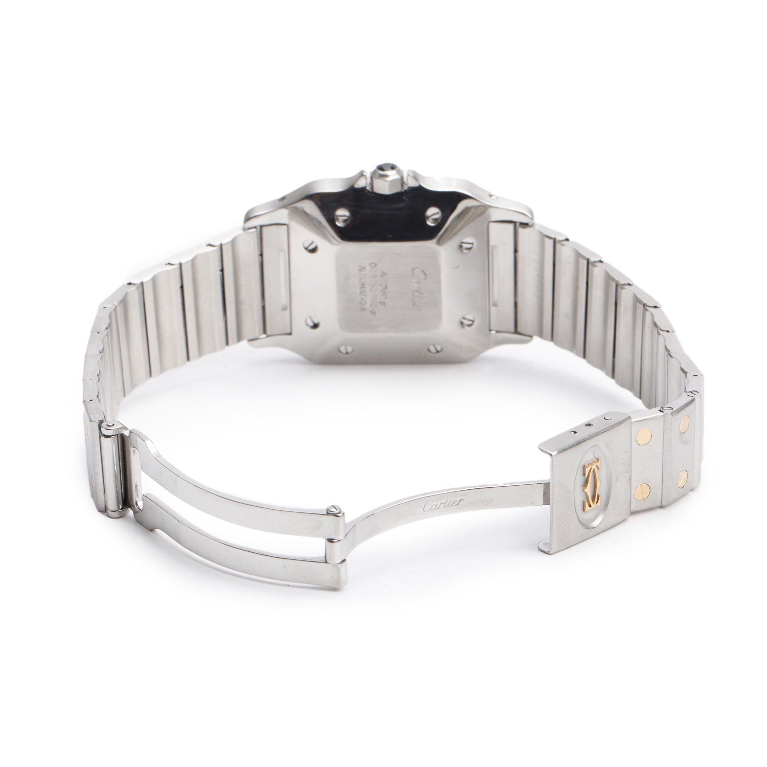 Cartier Stainless Steel & 18k Yellow Gold Santos De Cartier Galbee Automatic Watch, Medium Model 2961 w/ Box