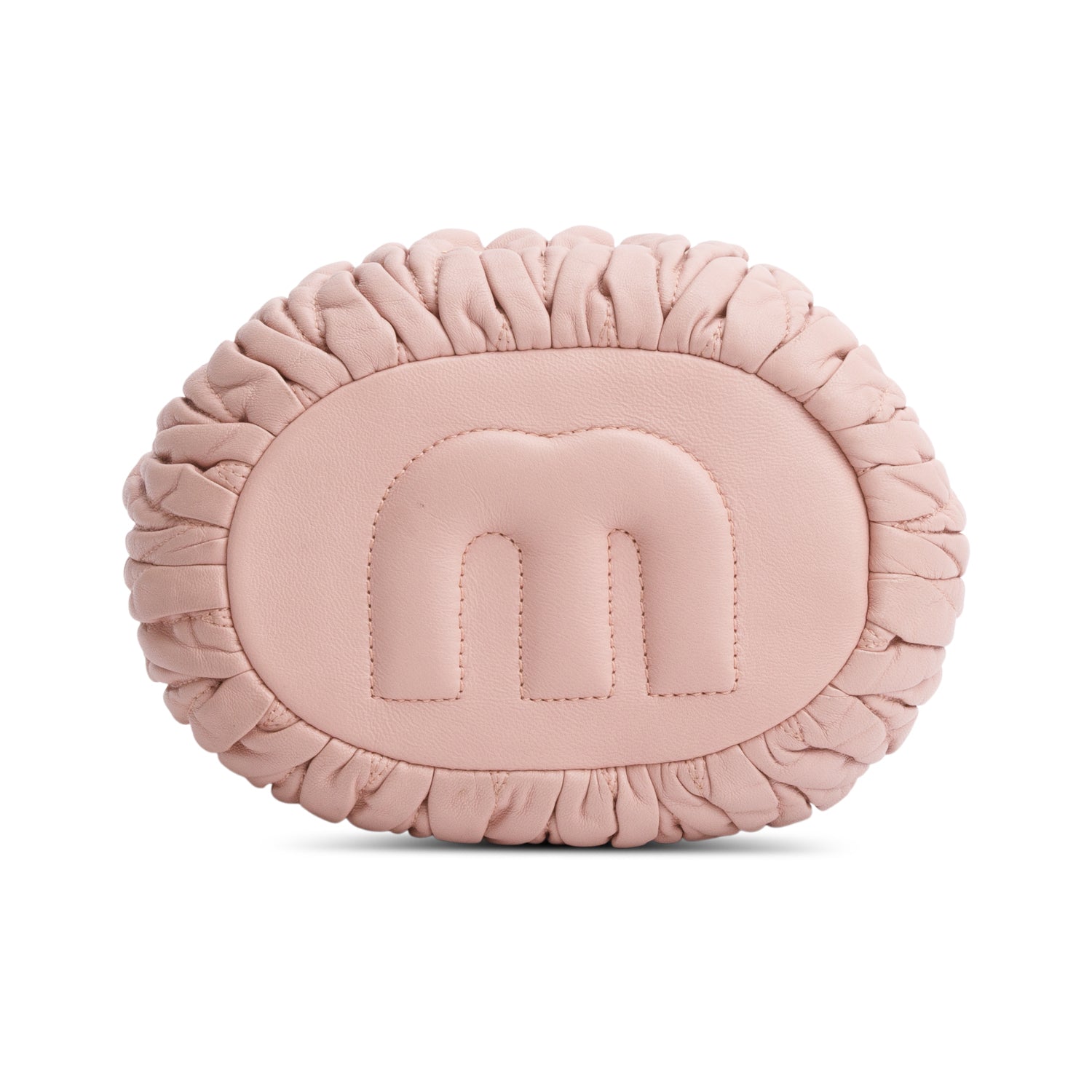 Miu Miu Pink Nappa Matelasse Leather Bucket Bag w/ Strap